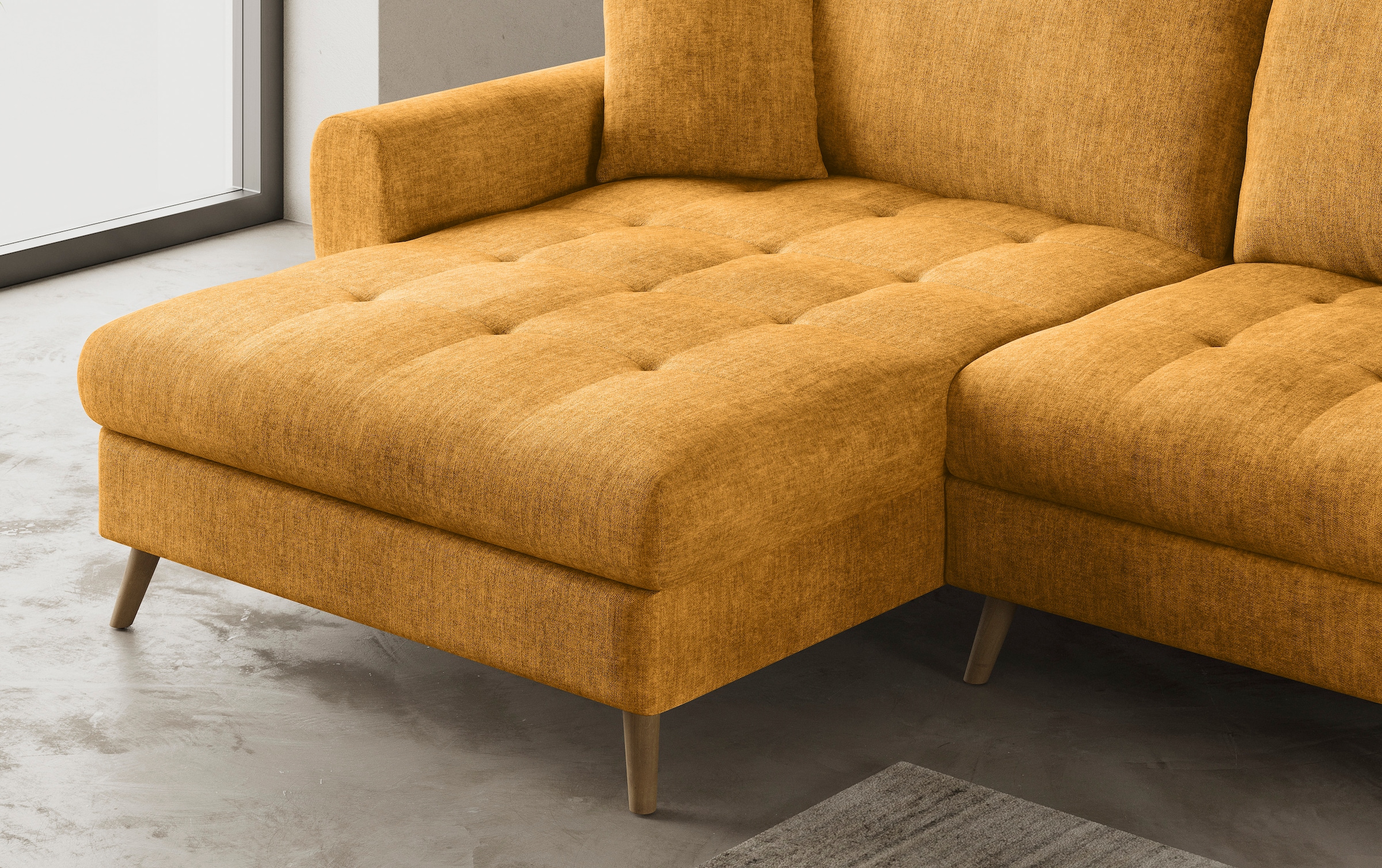 Mr. Couch Ecksofa »Blackburn II L-Form«, Wahlweise mit Kaltschaumpolsterung bis 140 kg belastbar