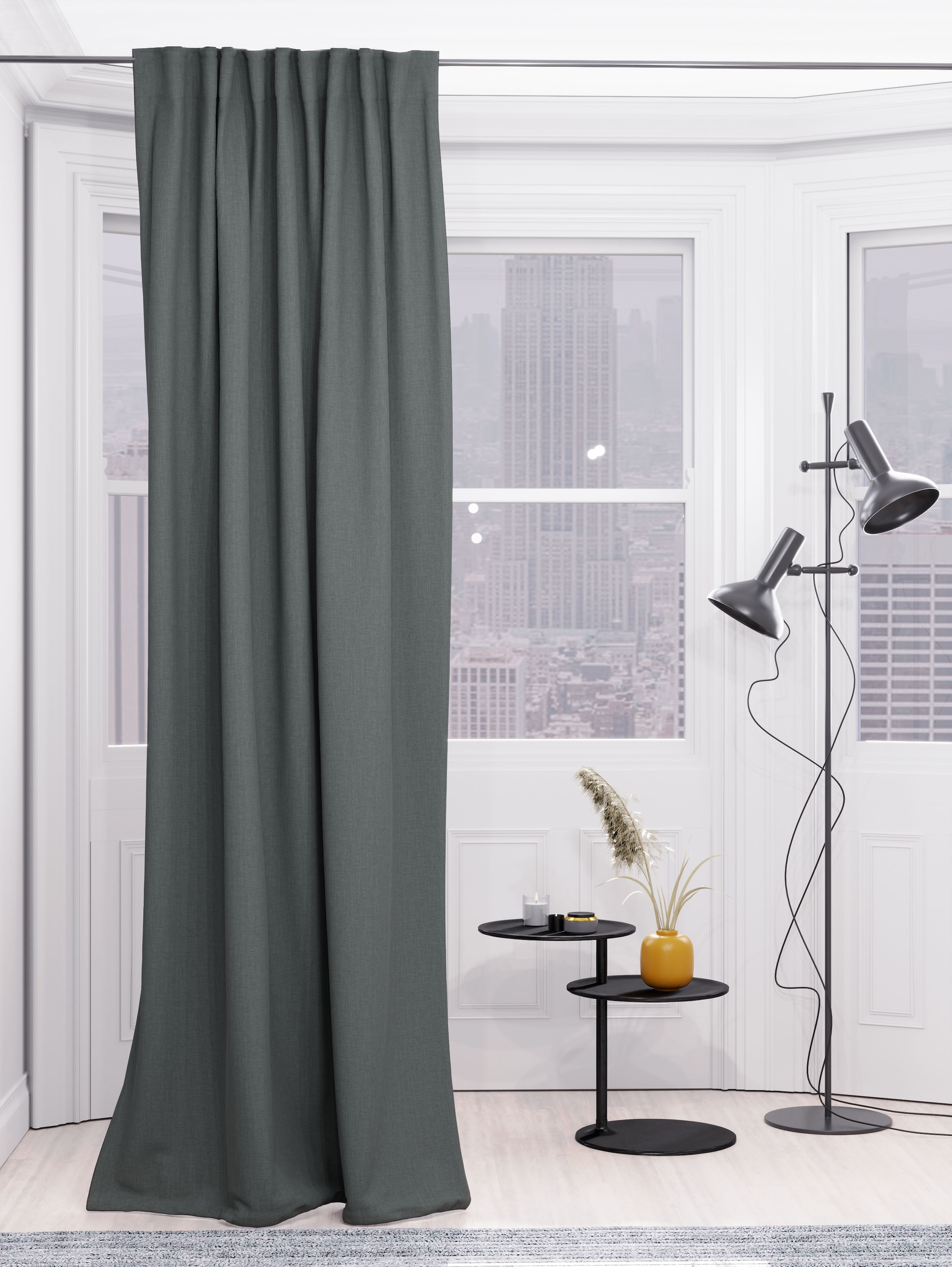 HOMING Vorhang »Kjell«, (1 St.), blickdicht, uni, Türvorhang, Wohnzimmer,  Schlafzimmer | BAUR