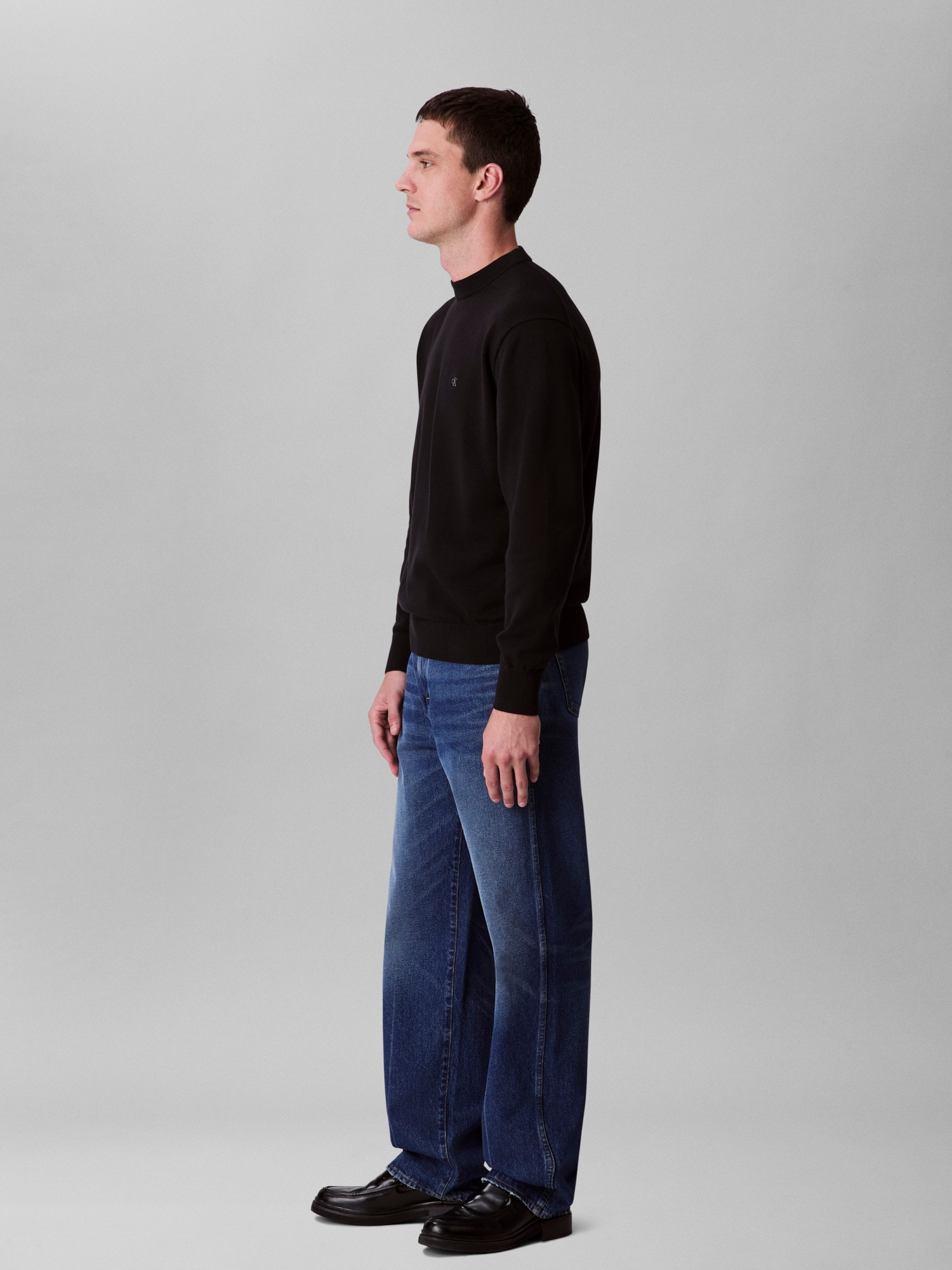 Calvin Klein Jeans Strickpullover »LS EZ COTTON CREWNK SWEATER 12GG«, Mit Rundhalsausschnitt