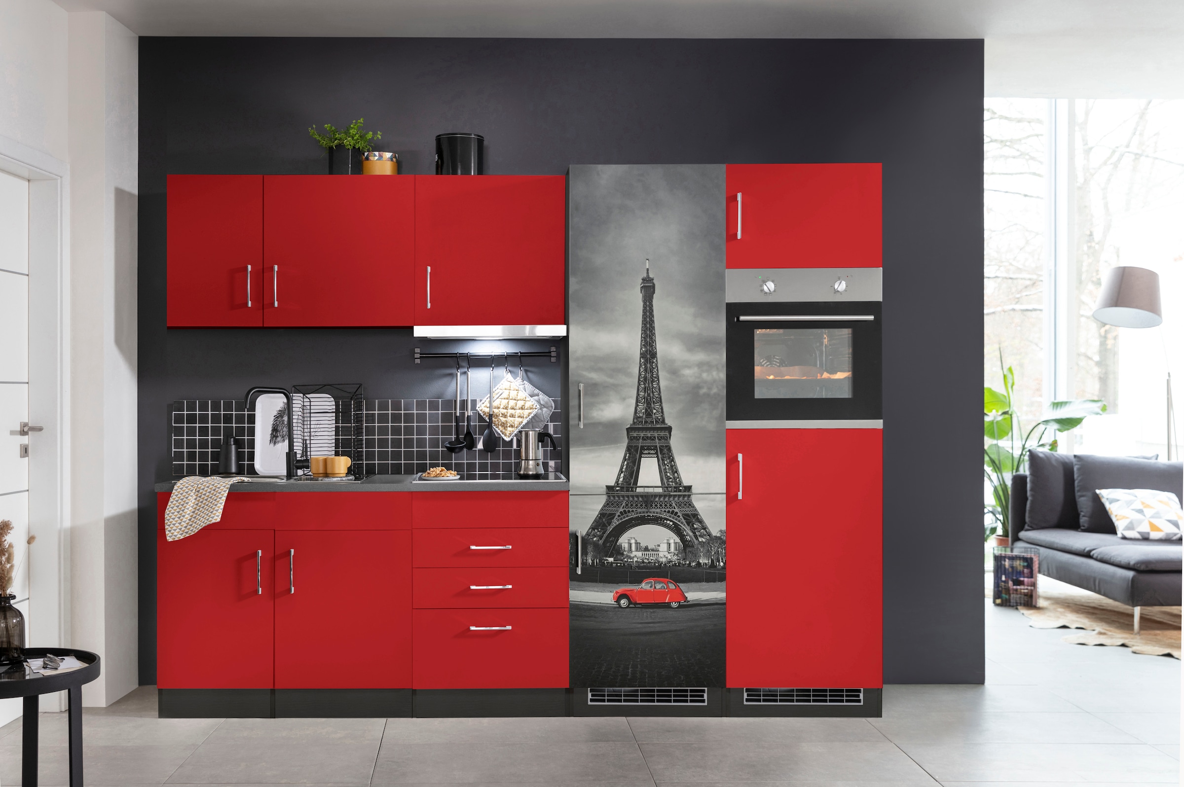 HELD MÖBEL Küchenzeile "Paris", mit E-Geräten, Breite 280 cm günstig online kaufen