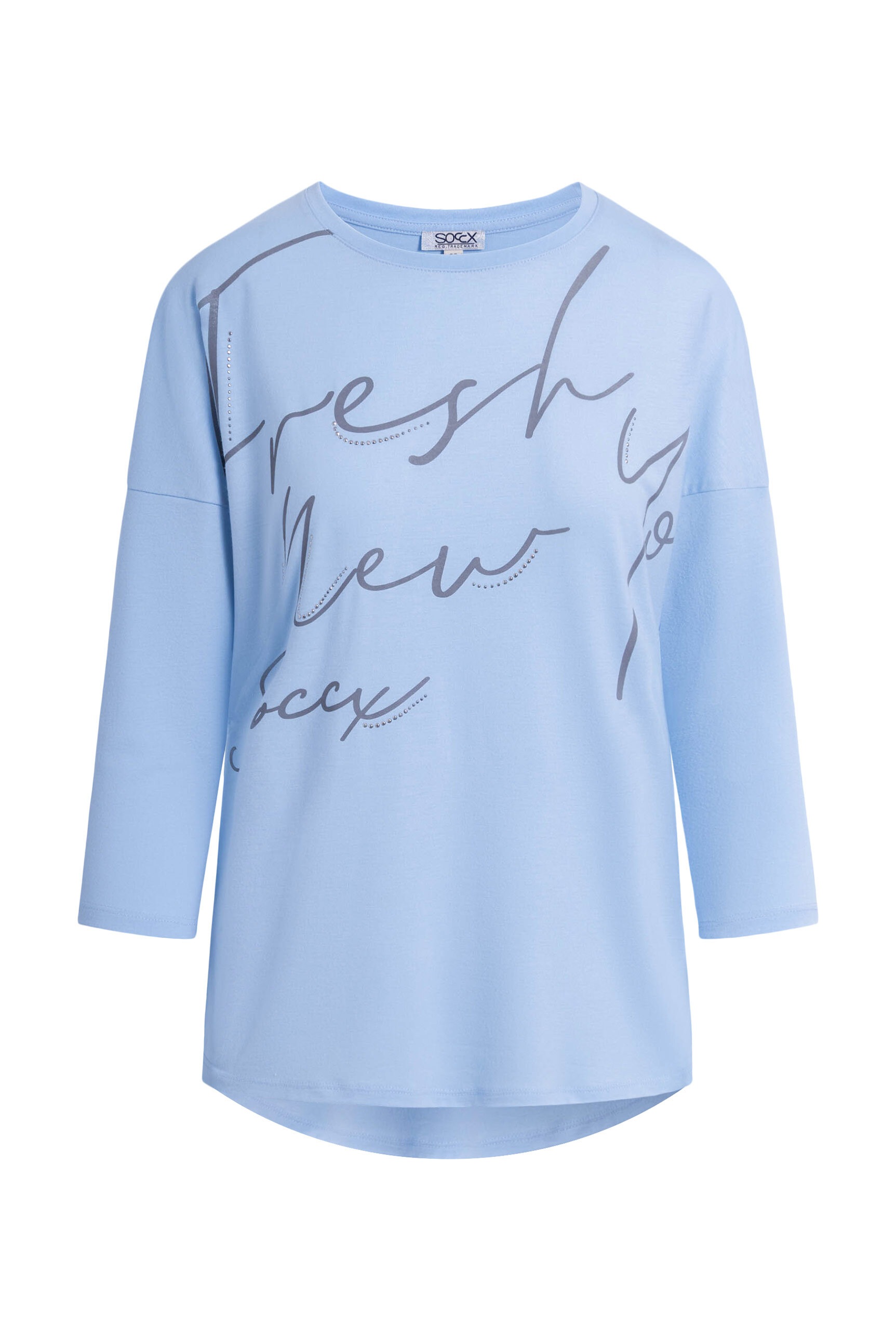 SOCCX Rundhalsshirt mit überschnittenen Schultern günstig online kaufen