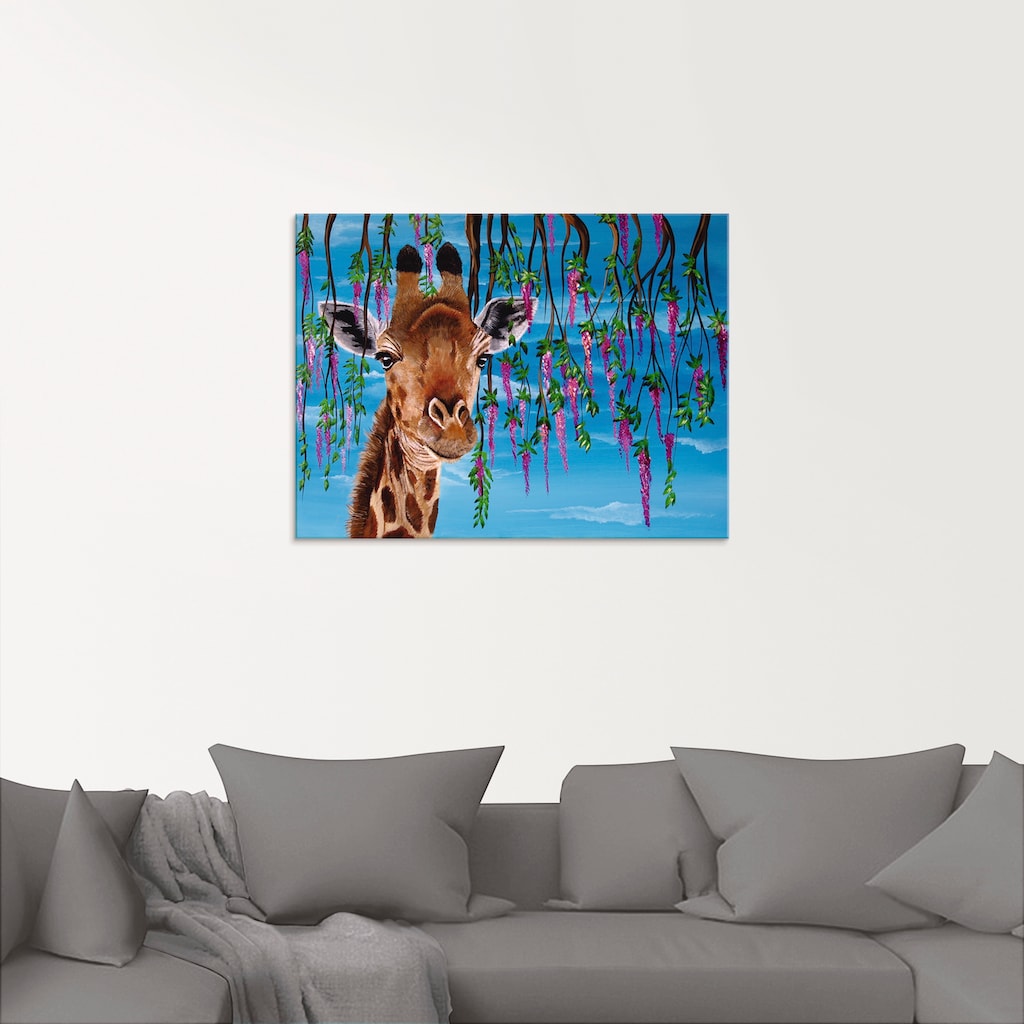 Artland Glasbild »Giraffe«, Wildtiere, (1 St.)