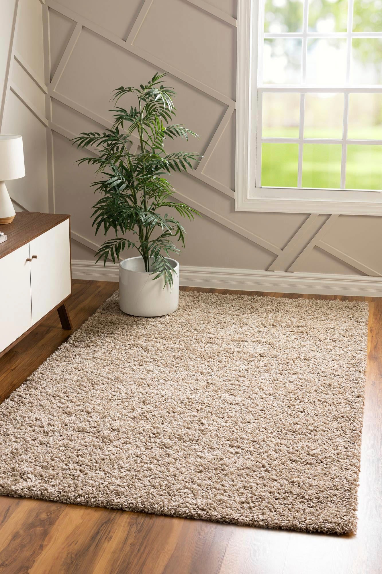 Myflair Möbel & Accessoires Hochflor-Teppich »Shaggy Shag Lagerräumung«, rechteckig, 38 mm Höhe, gewebt, Uni Farben, ideal im Wohnzimmer & Schlafzimmer