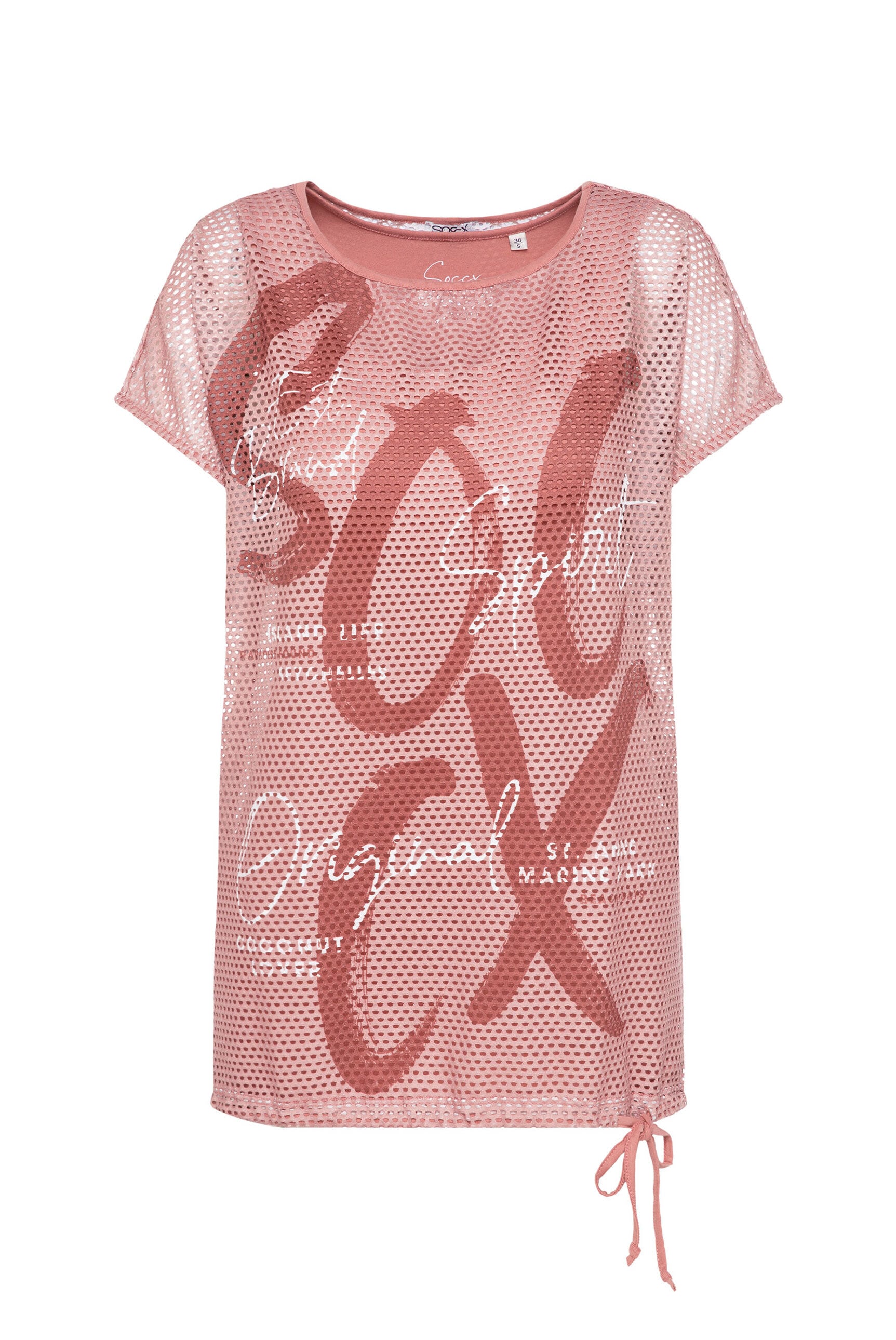 SOCCX 2-in-1-Shirt, mit Bindeband am Saum