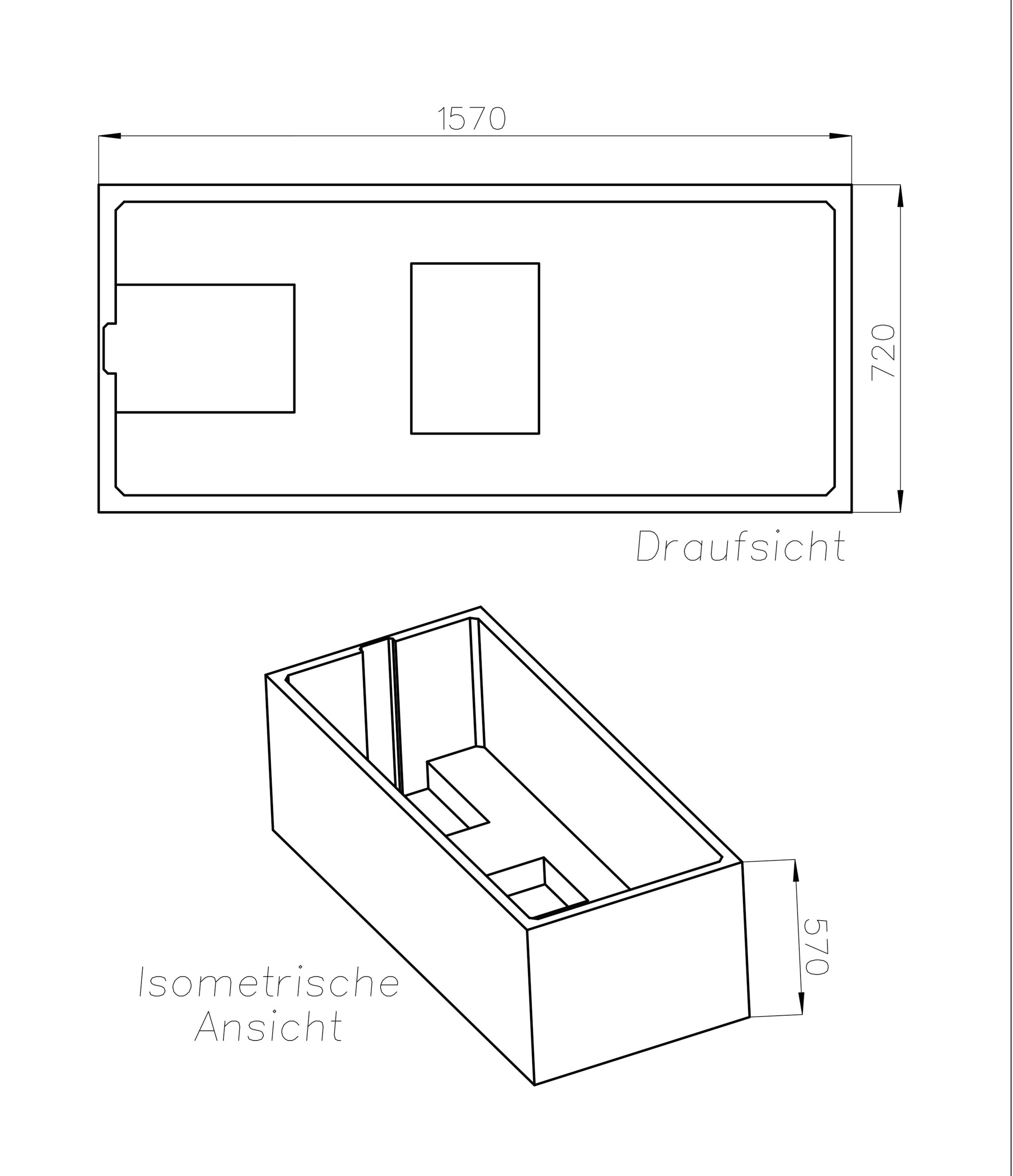 OTTOFOND Einbauwanne »Körperformwanne«, (Set, 4 tlg.), 160x75 cm, mit Wannenträger, Ablaufgarnitur und Fugendichtband