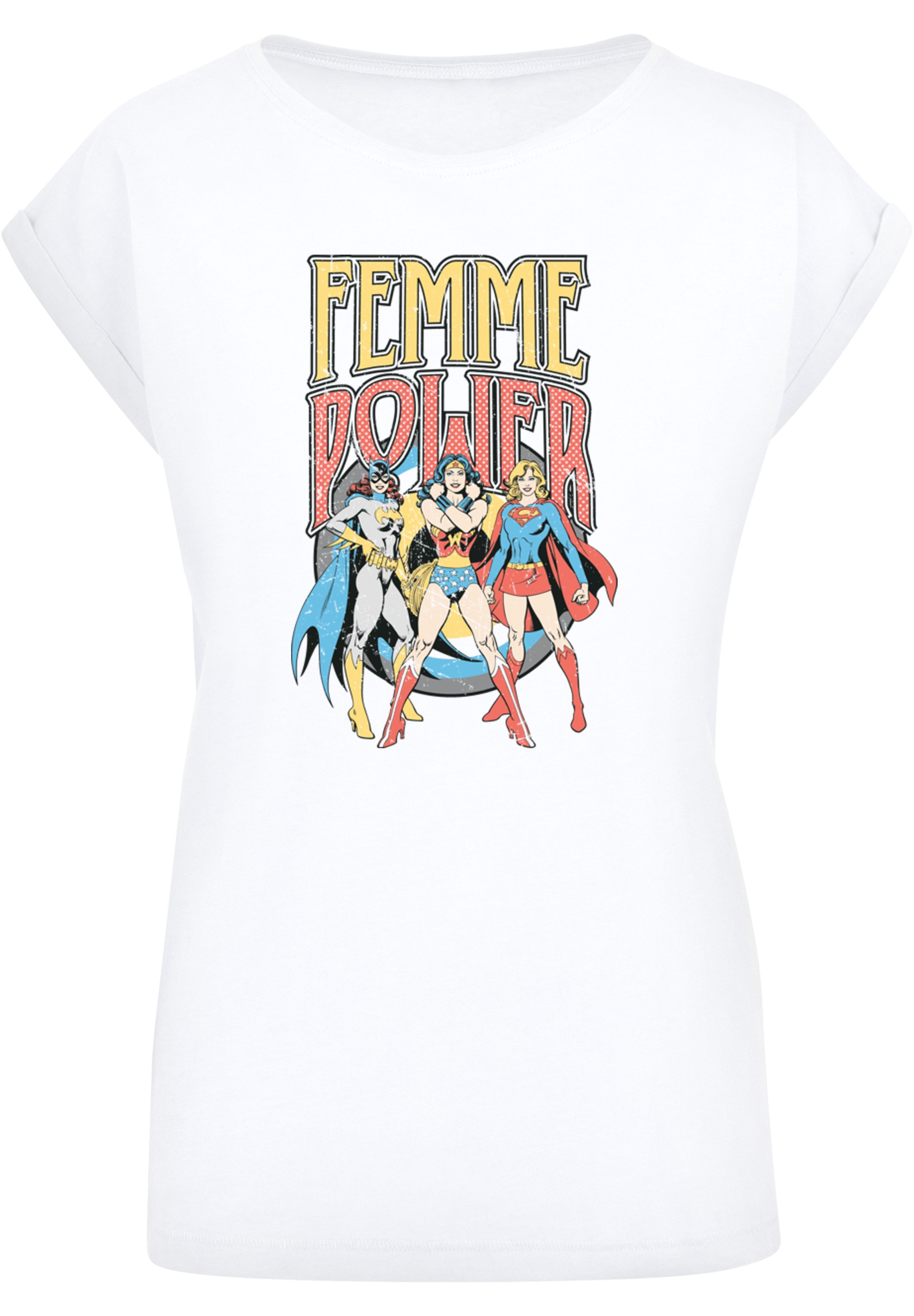 F4NT4STIC T-Shirt »DC Comics Superhelden Wonder Woman Femme Power«, Print
