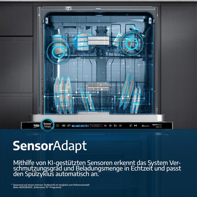 BEKO vollintegrierbarer Geschirrspüler »BDIN36561P« 8,9 l 15 tlg. Maßgedecke ProSmart Inverter Motor: Ja