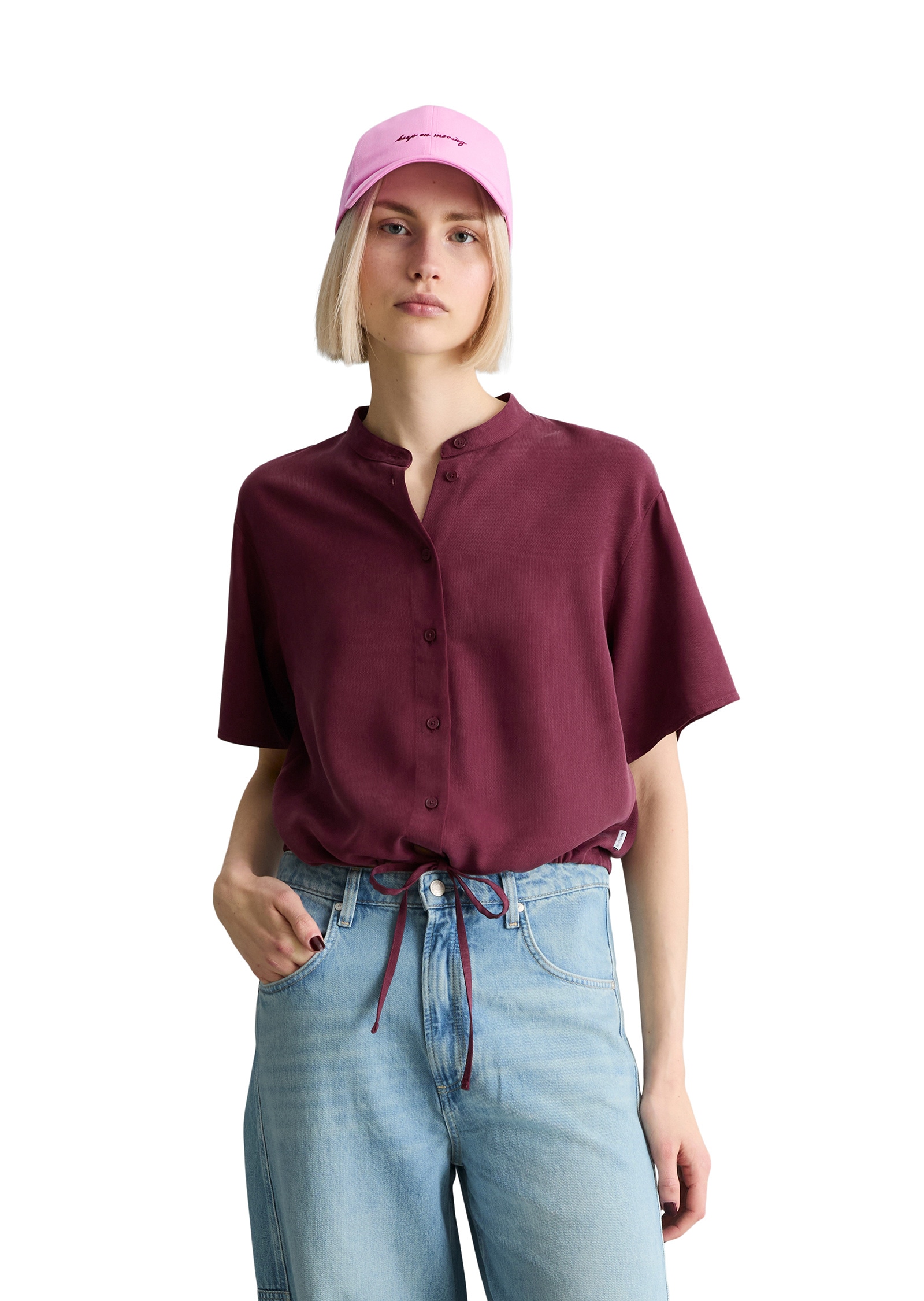 Marc OPolo DENIM Kurzarmbluse "aus TENCEL™ Lyocell" günstig online kaufen