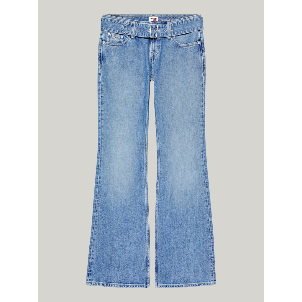 Tommy Jeans Schlagjeans »LW FLR BELTED BH7136«, mit Gürtel aus Denim