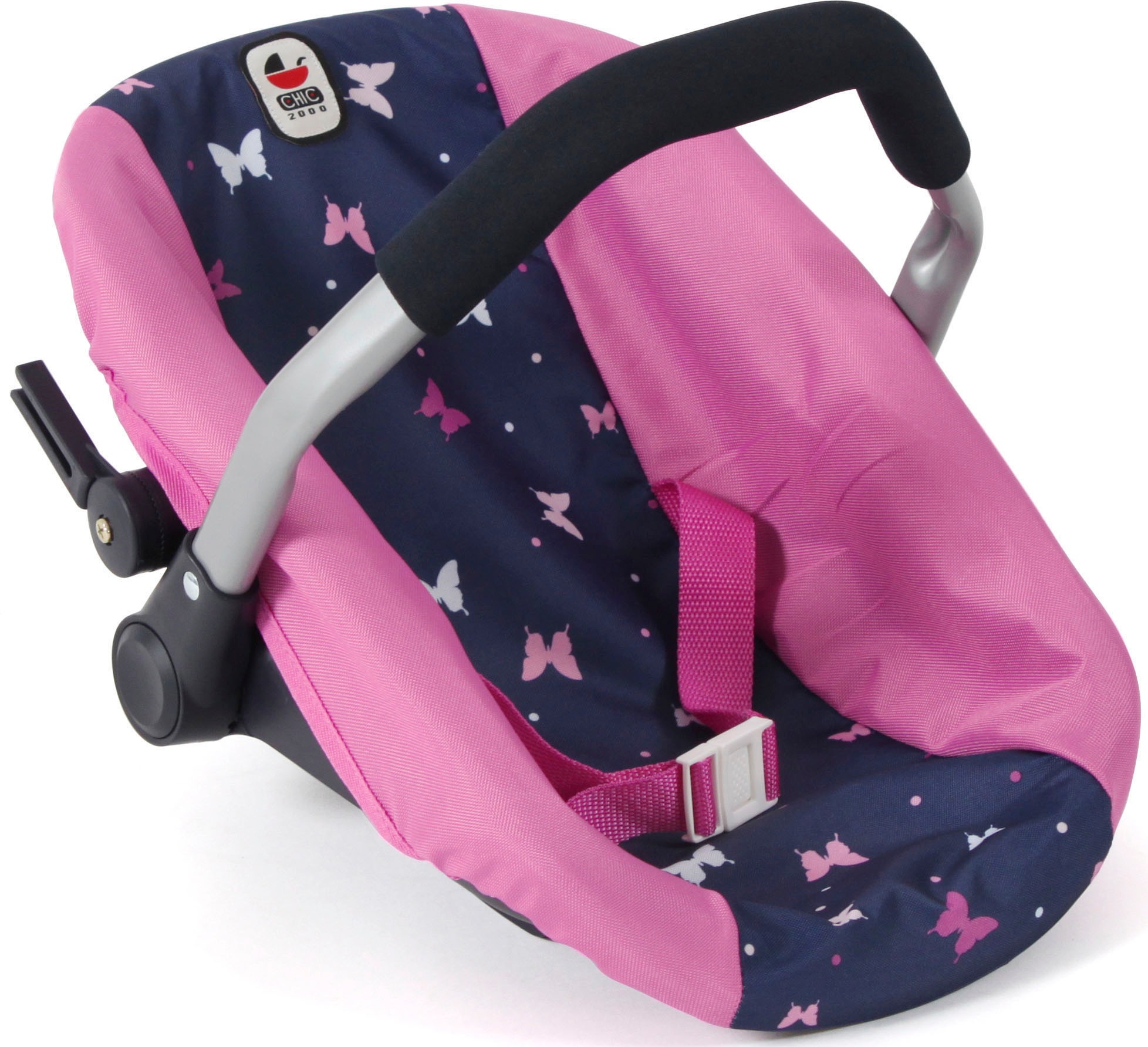 CHIC2000 Kombi-Puppenwagen »Emotion 2.0 Butterfly, rosa«, inkl. Babywanne, Sportwagenaufsatz und Autositz