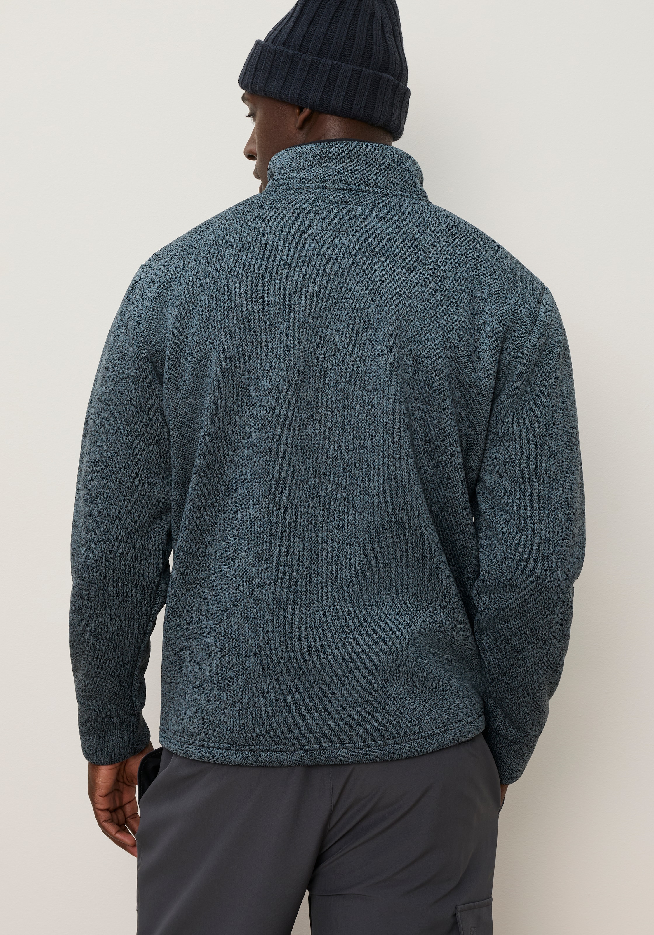KangaROOS Strickfleecejacke mit durchgehendem Reißverschluss, po-bedeckende Länge