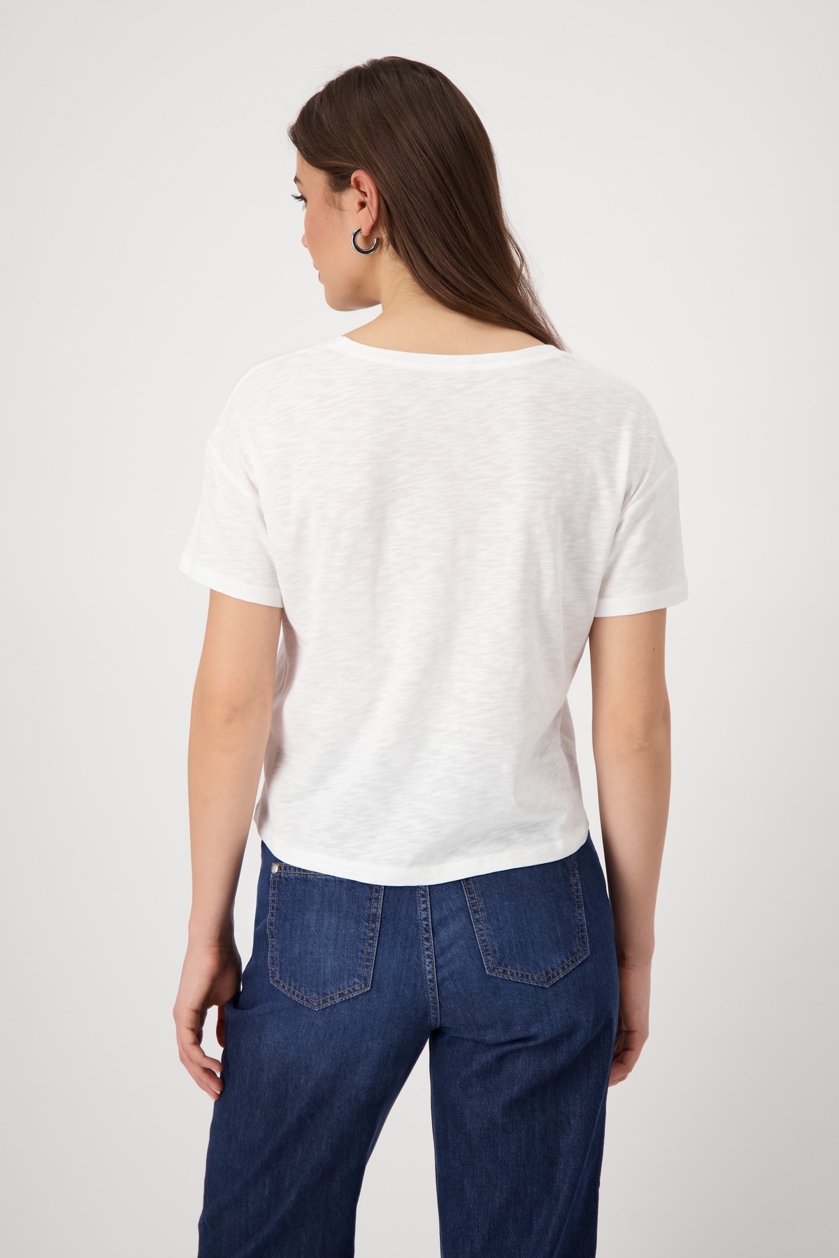 Monari T-Shirt »Shirt Frau + Boot Flamme«, Mit Rundhalsausschnitt