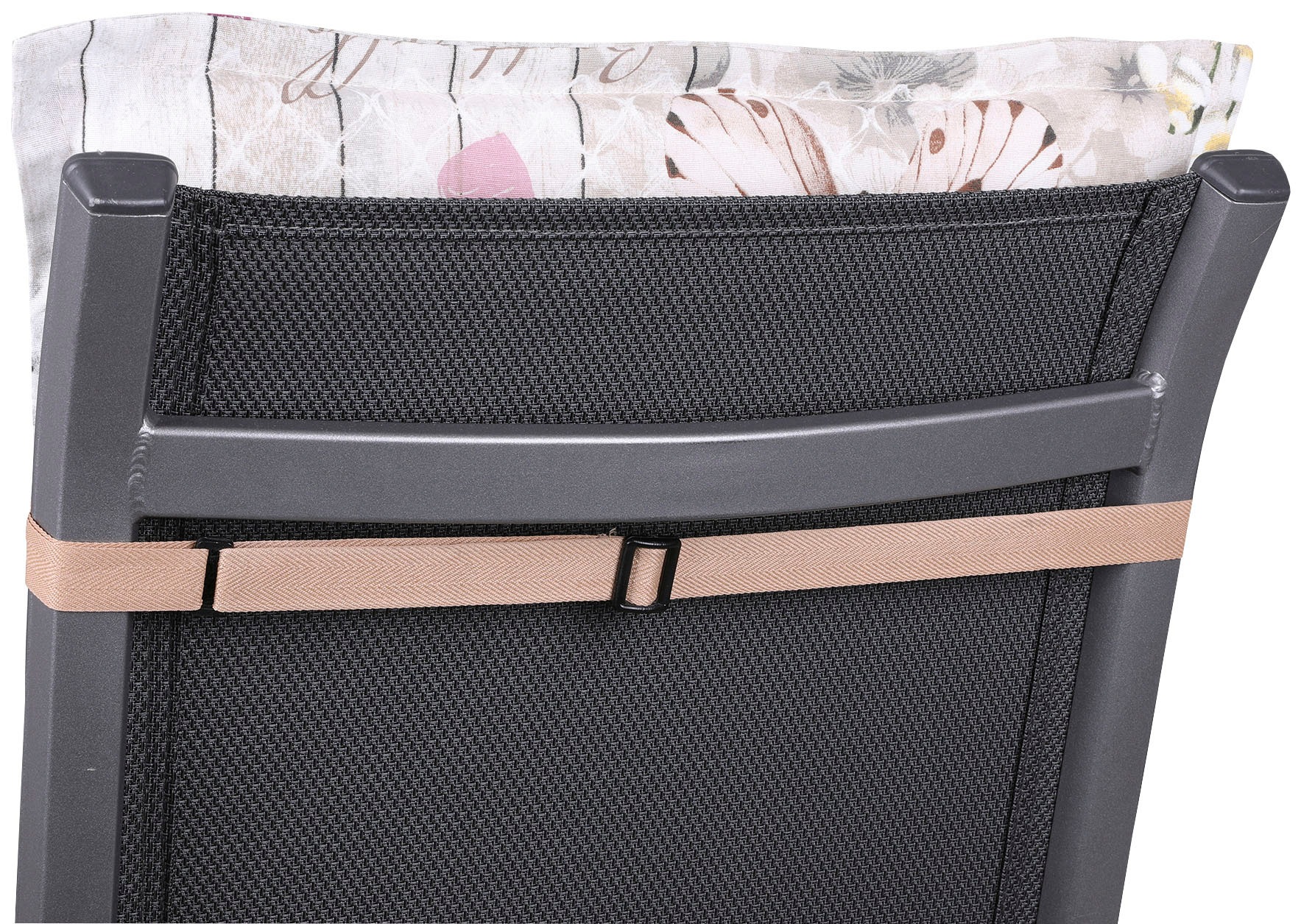 Sesselauflage GO-DE, rosa (creme, braun, rose), B:100cm H:5,5cm T:50cm, Bezug: 65% Polyester, 35% Baumwolle, Polsterauflagen 2