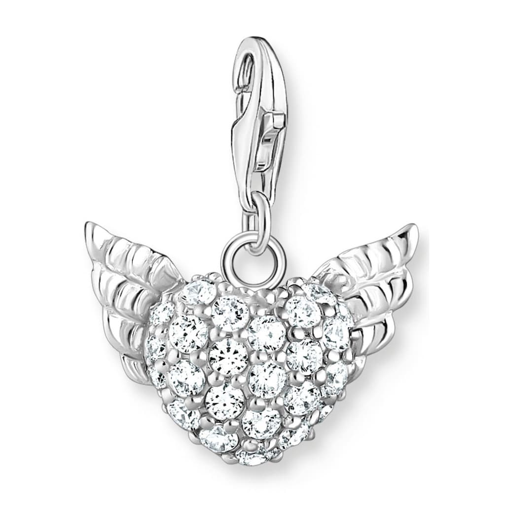 THOMAS SABO Charm-Einhänger »Flügelherz weiße Steine, 0626-051-14«