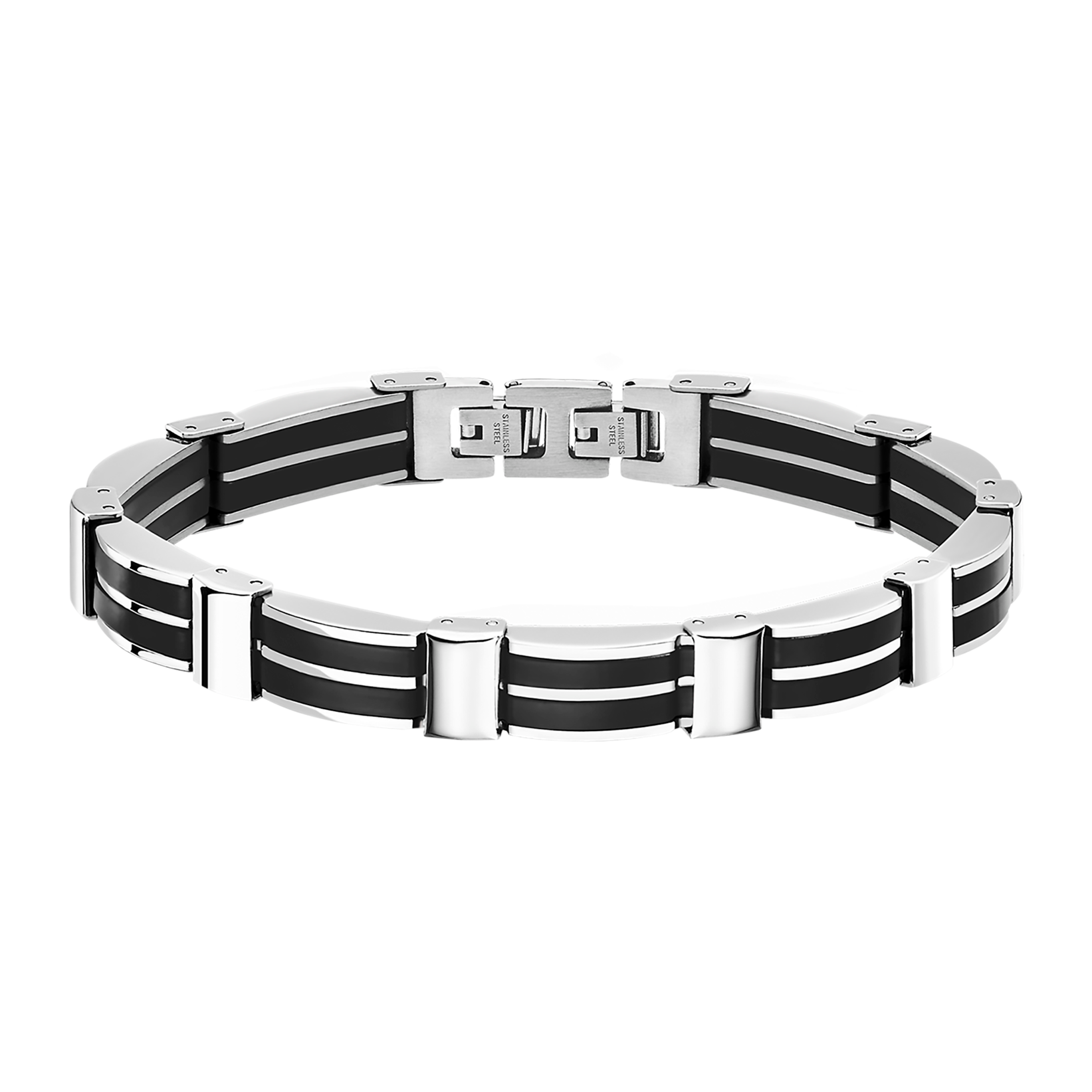 LOTUS Herren Armband "Temptation Game", 21,5cm, Edelstahl, schwarz, Edelstahl, Armbänder