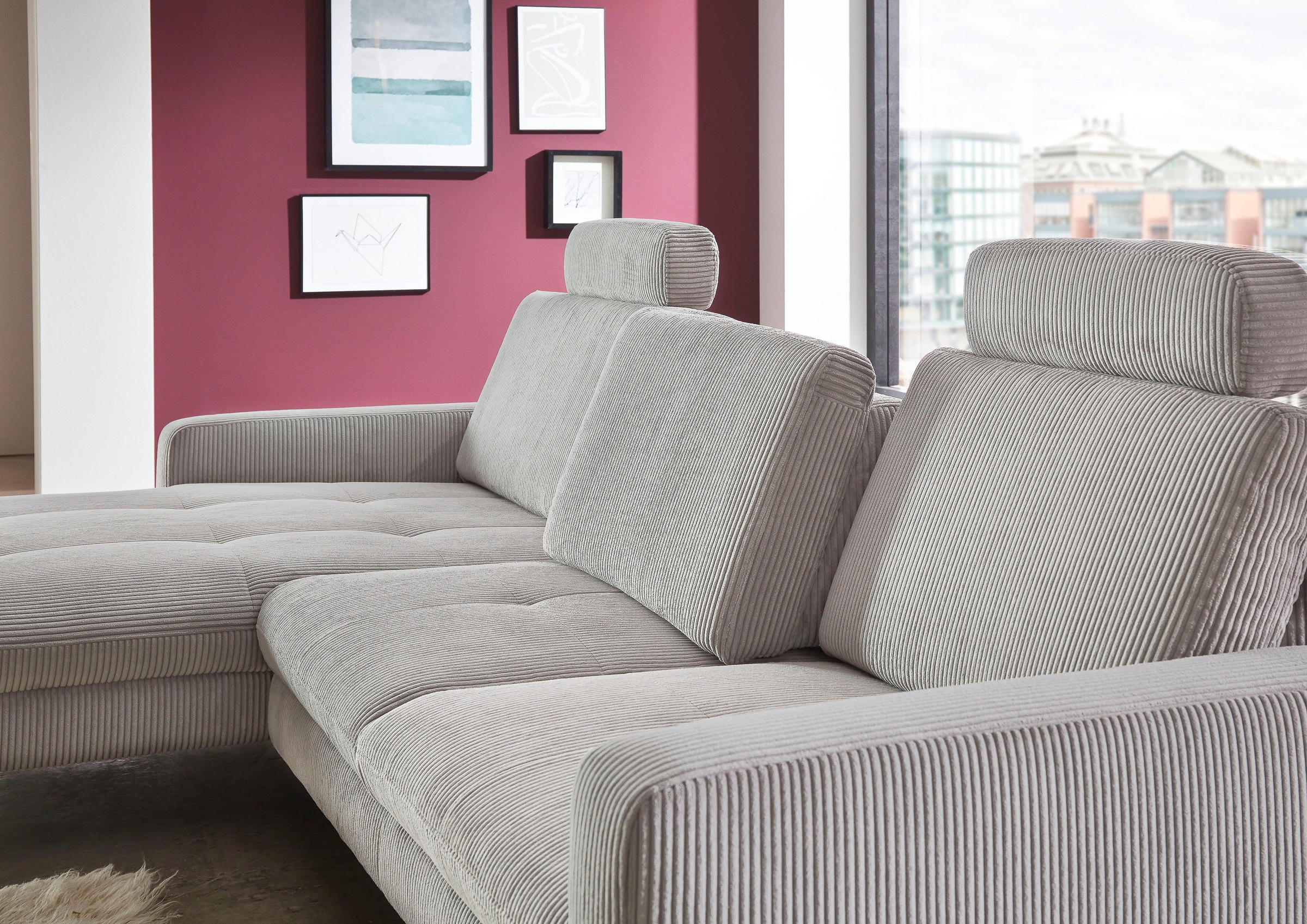 Die PlanBar Ecksofa »MP-IN20110 L-Form mit Kaltschaum-Polsterung«, optional mit Funktionen erhältlich