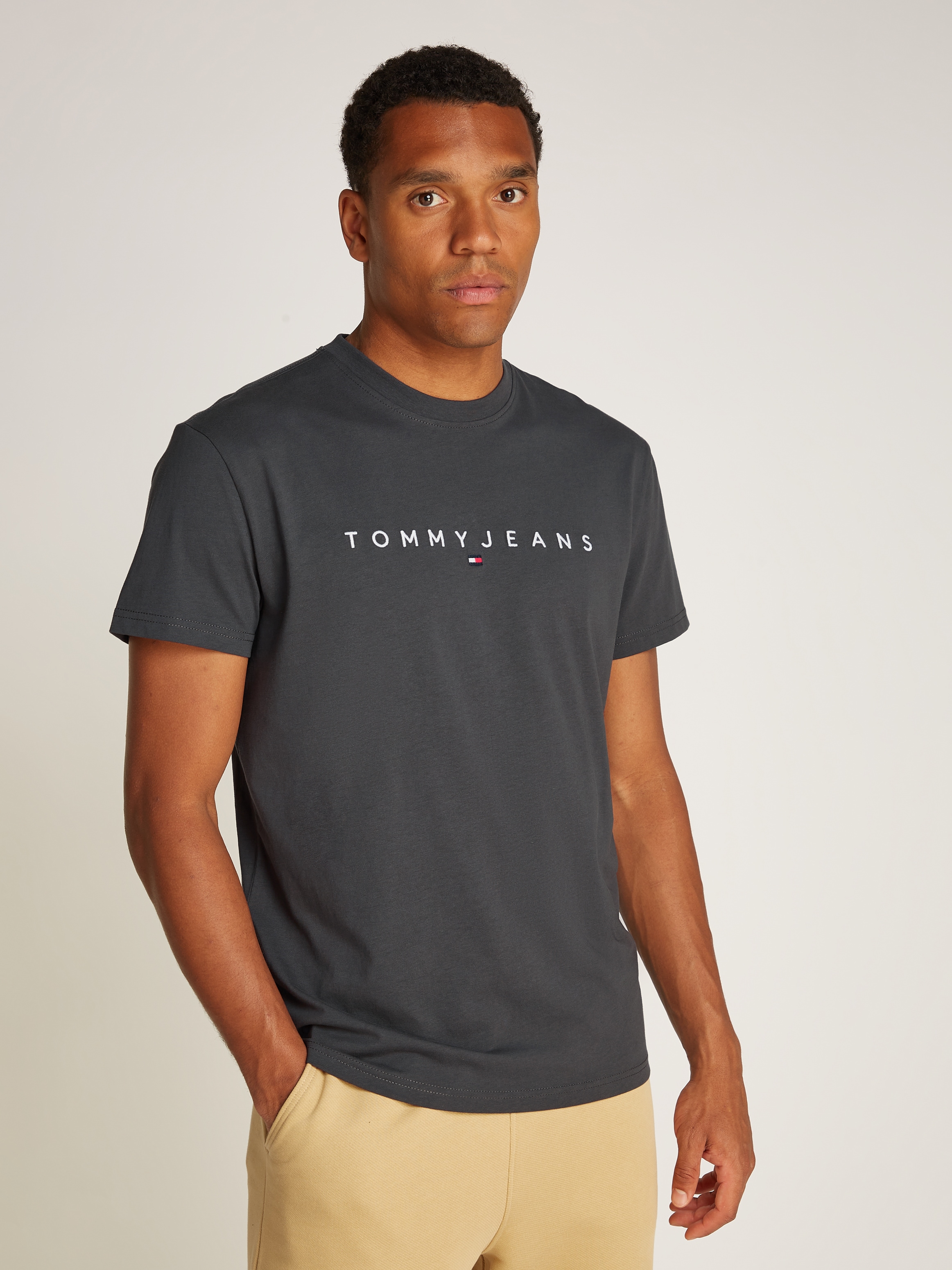 Tommy Jeans Plus Rundhalsshirt "TJM REG LINEAR LOGO TEE EXT", in Große Größ günstig online kaufen