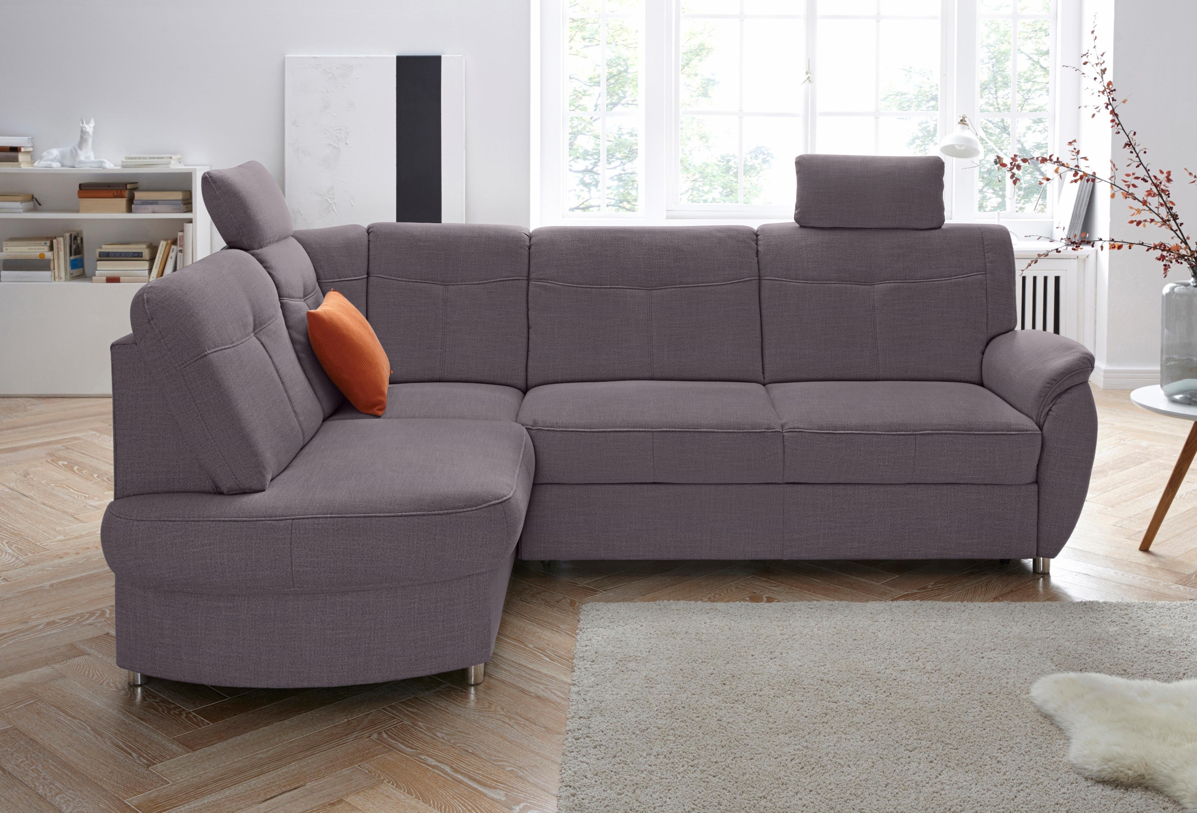sit&more Ecksofa "Sonoma, L-Form, B: 246 cm, Bettfunktion & Bettkasten optional" Federkern, komfortable Sitzhöhe 45 cm, frei im Raum stellbar