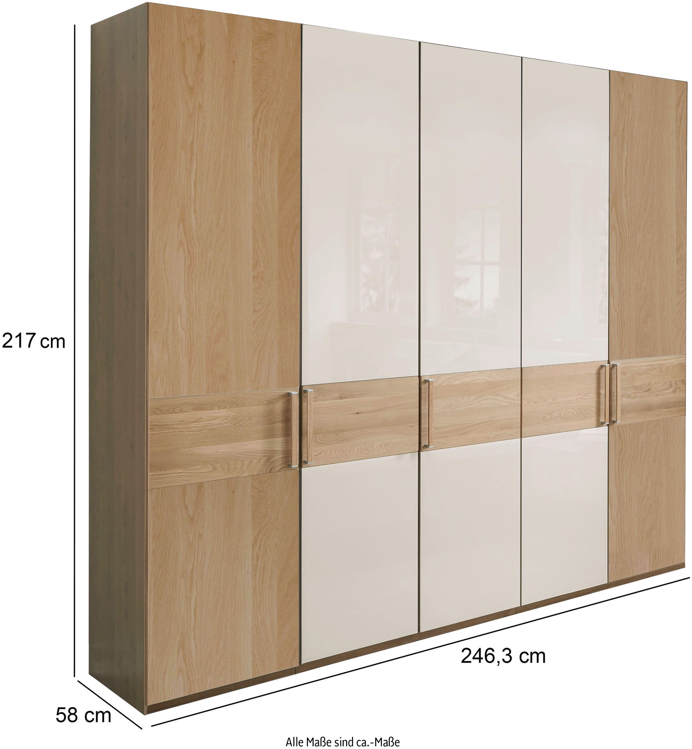 WIEMANN Drehtürenschrank »Kiruna«, mit Champagnerglas