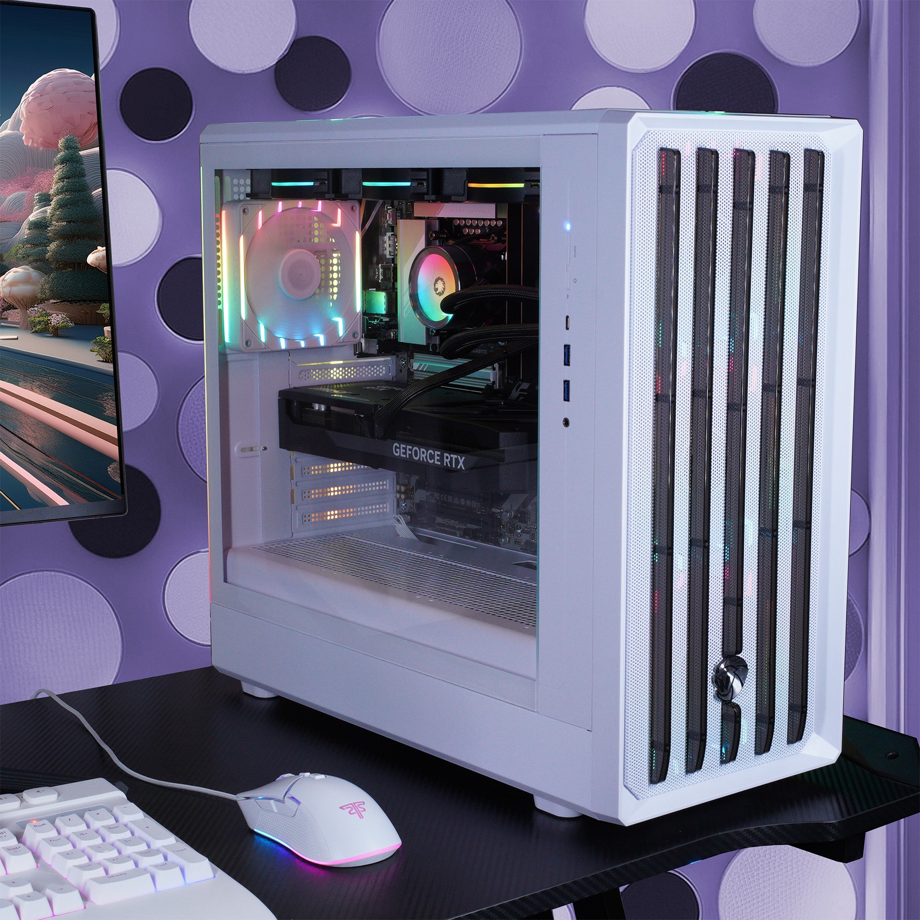 GAMEMAX Gaming-PC »CLAW WH 8113 AMD Ryzen 5 7500F 32GB DDR5 1TB SSD RTX 5060« DDR5 RAM, Windows 11, Wasserkühlung
