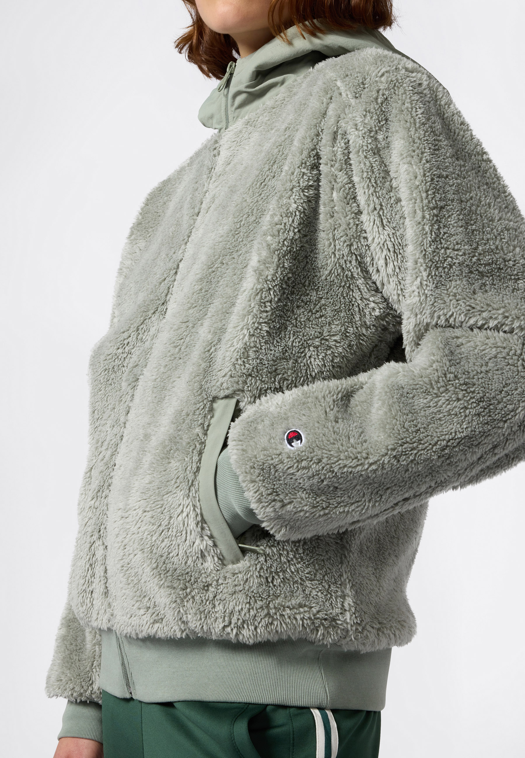 Thumbnail - Champion Fleecejacke "Polar Full Zip Hoodie" leichtes Gewicht, aus Polyester und Baumwolle, 1-teiliges Design