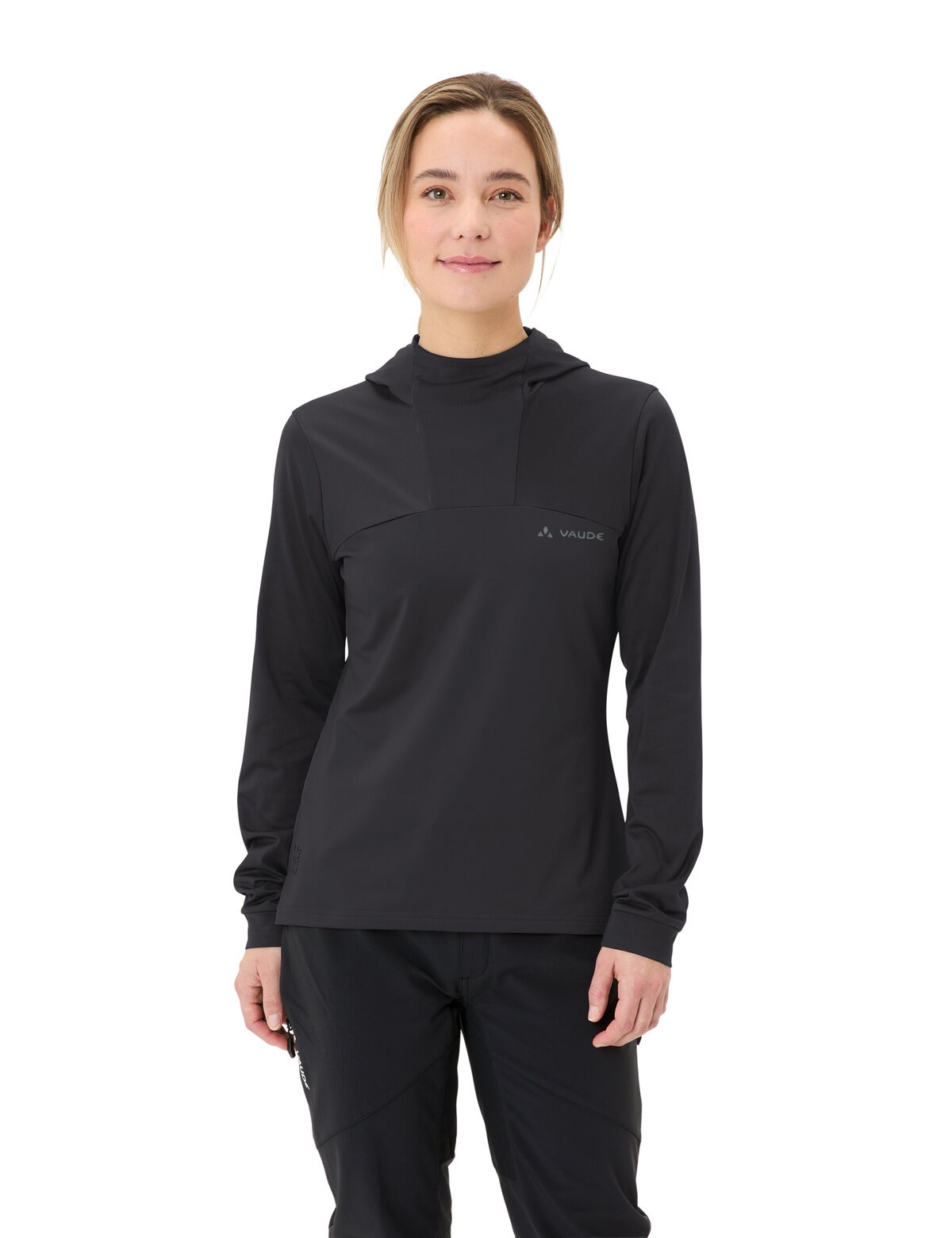 VAUDE Damen Kapuzensweatshirt "WOMEN'S QIMSA HOODY", schwarz, Gr. 38, Obermaterial: 89% Polyester, 11% Elasthan, Sweatshirts