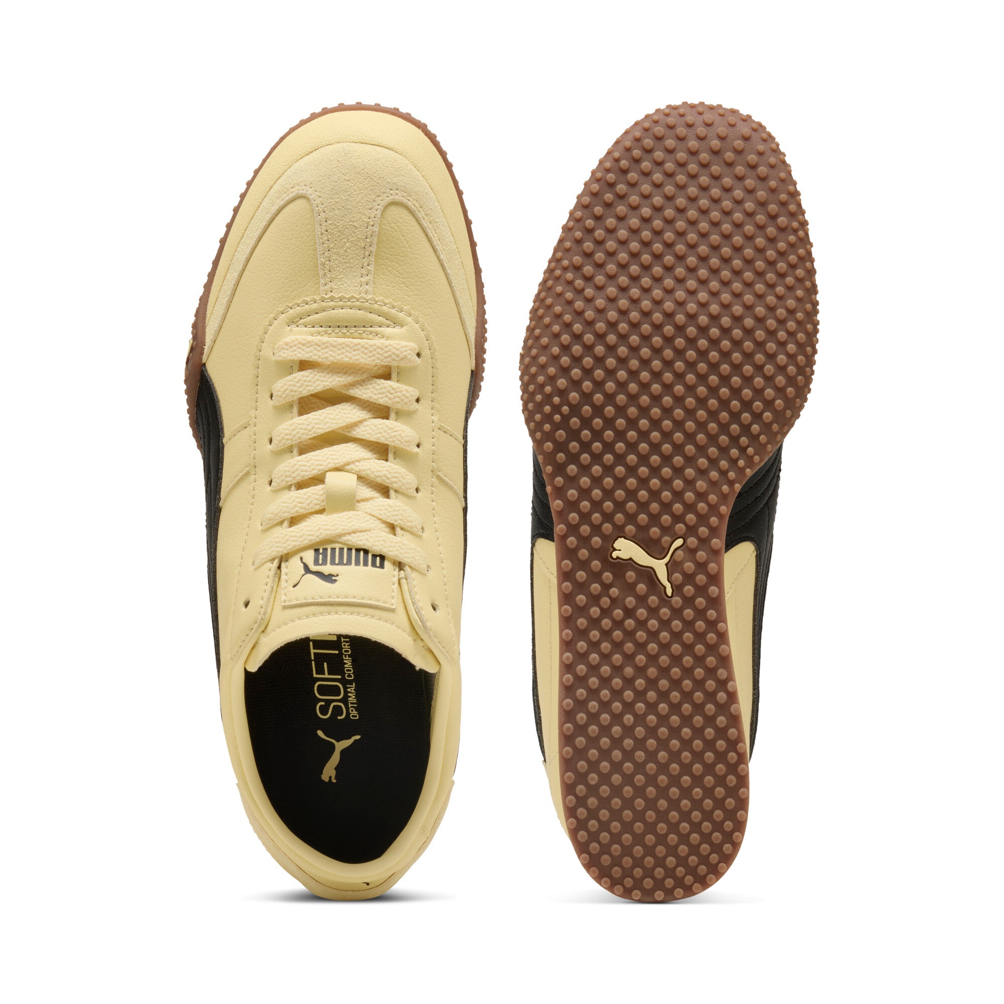 Sneaker PUMA "BELLA UT LEA", Herren, Gr. 39, pale lemon, puma schwarz, Synthetik, mehrfarbig, Schuhe Sneaker, für Sportmode und Streetwear, herausnehmbare Innensohle 3