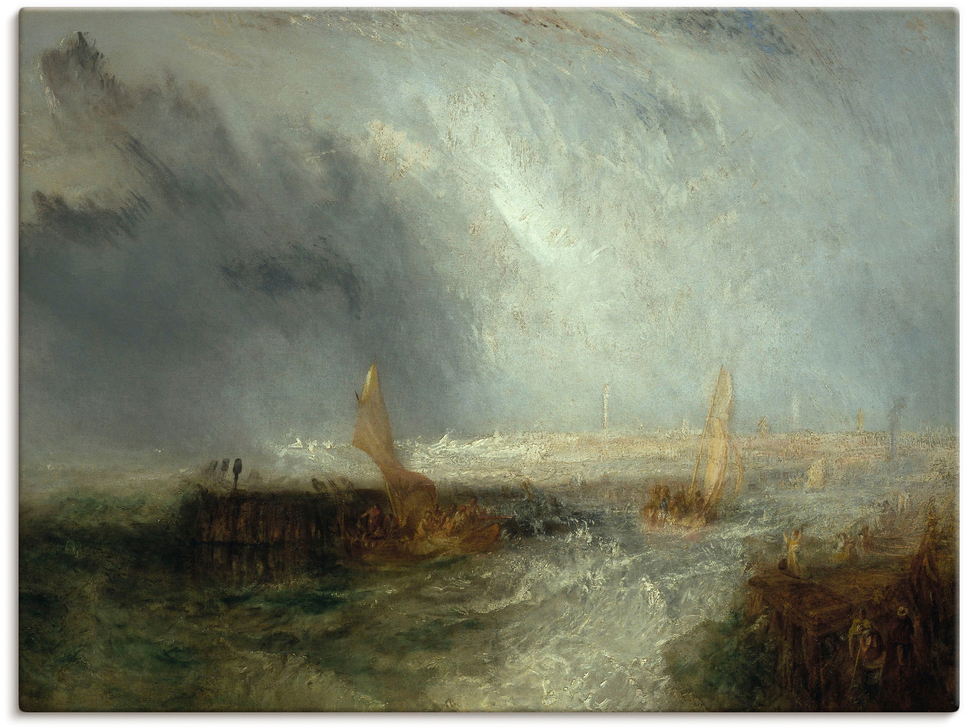 Artland Leinwandbild "Ostende. 1844", Gewässer, (1 St.), auf Keilrahmen gespannt