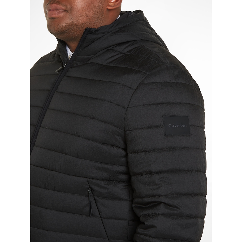 Calvin Klein Big&Tall Steppjacke »BT_QUILTED CRINKLE JACKET HOOD«, mit Kapuze