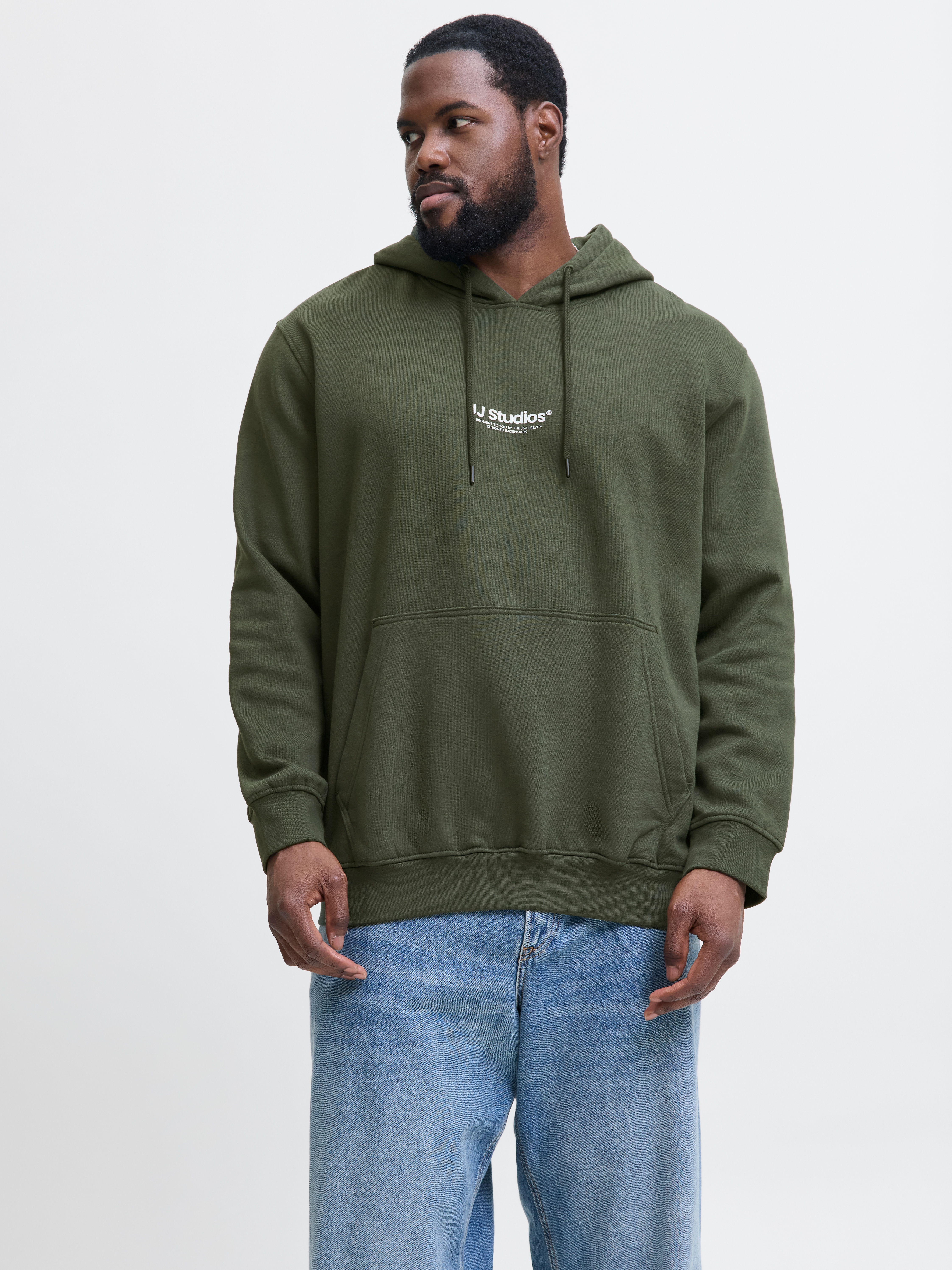Jack & Jones PlusSize "JJESOHO SWEAT HOOD NOOS PLS", mit Logobranding
