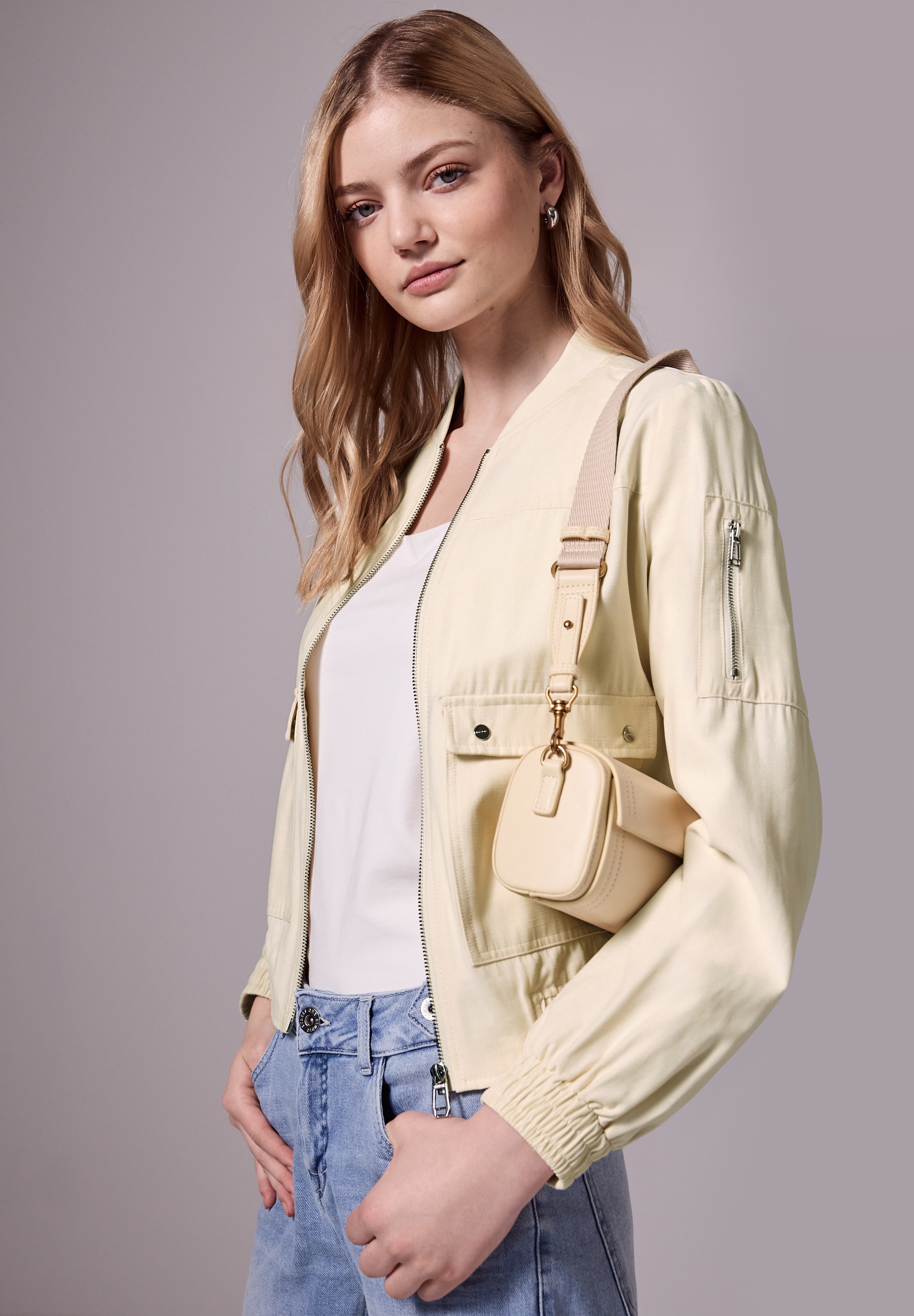STREET ONE STUDIO Blouson ohne Kapuze mit Elastiksaum
