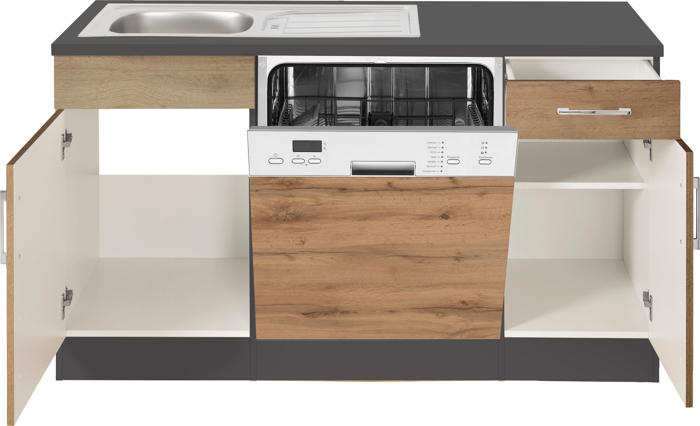 KOCHSTATION Winkelküche »KS-Colmar«, ohne E-Geräte, Stellbreite 210/300 cm