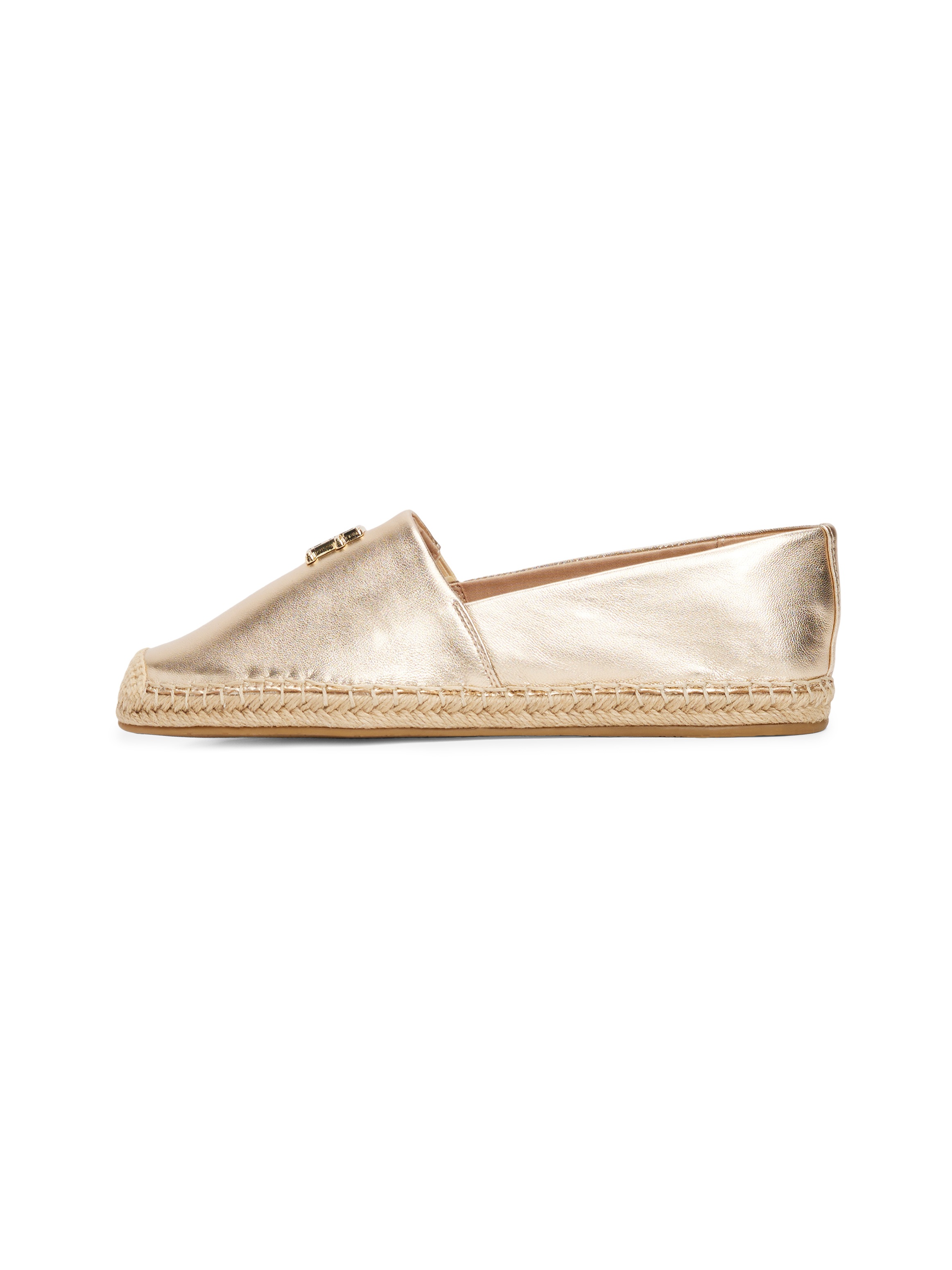 Tommy Hilfiger Espadrille »TH LOGO METALLIC LEATHER ESPAD«, Sommerschuh, Slipper, Schlüpfschuh mit TH-Schmuckelement