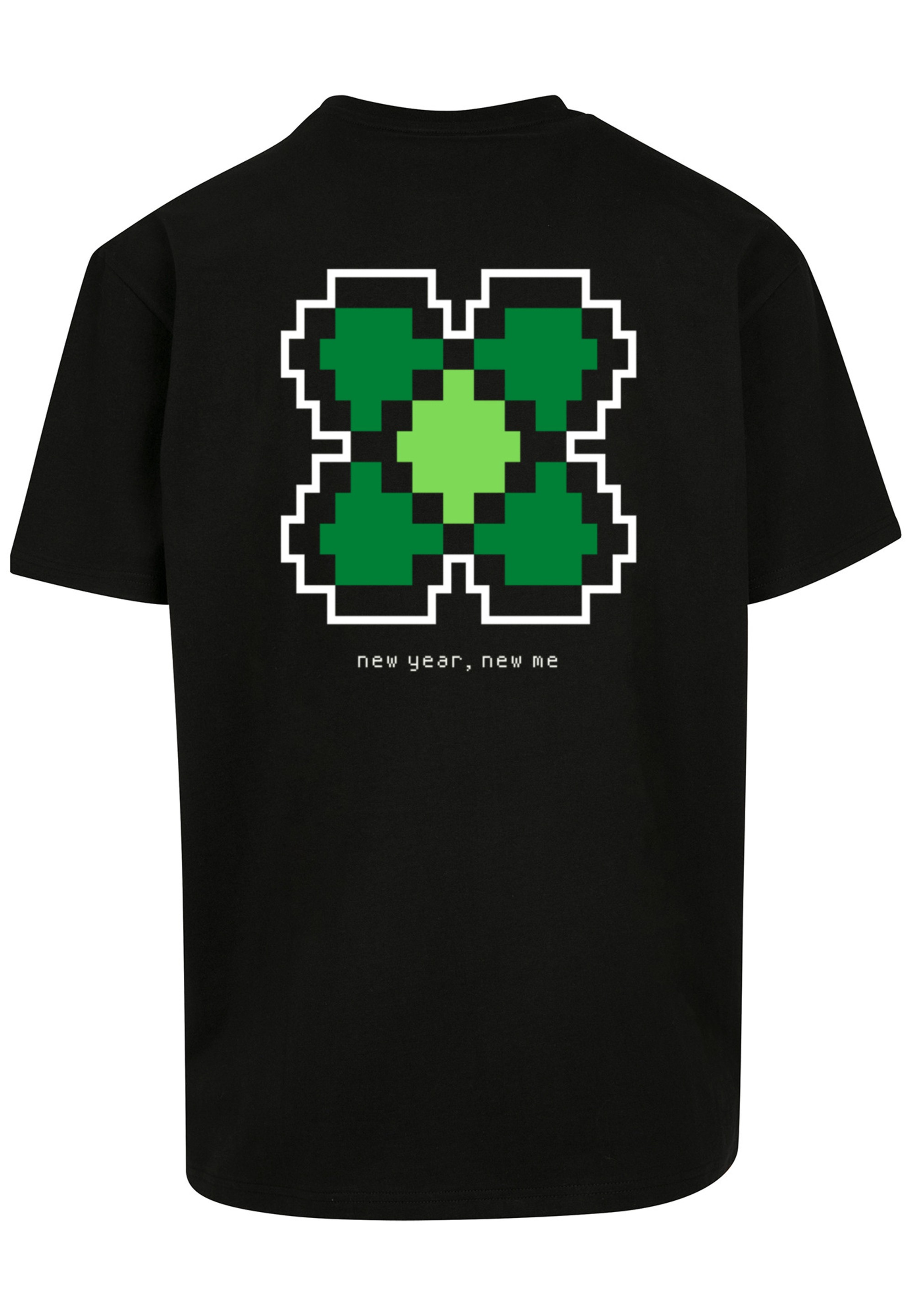 F4NT4STIC T-Shirt "Silvester Happy New Year Pixel Kleeblatt", Print günstig online kaufen