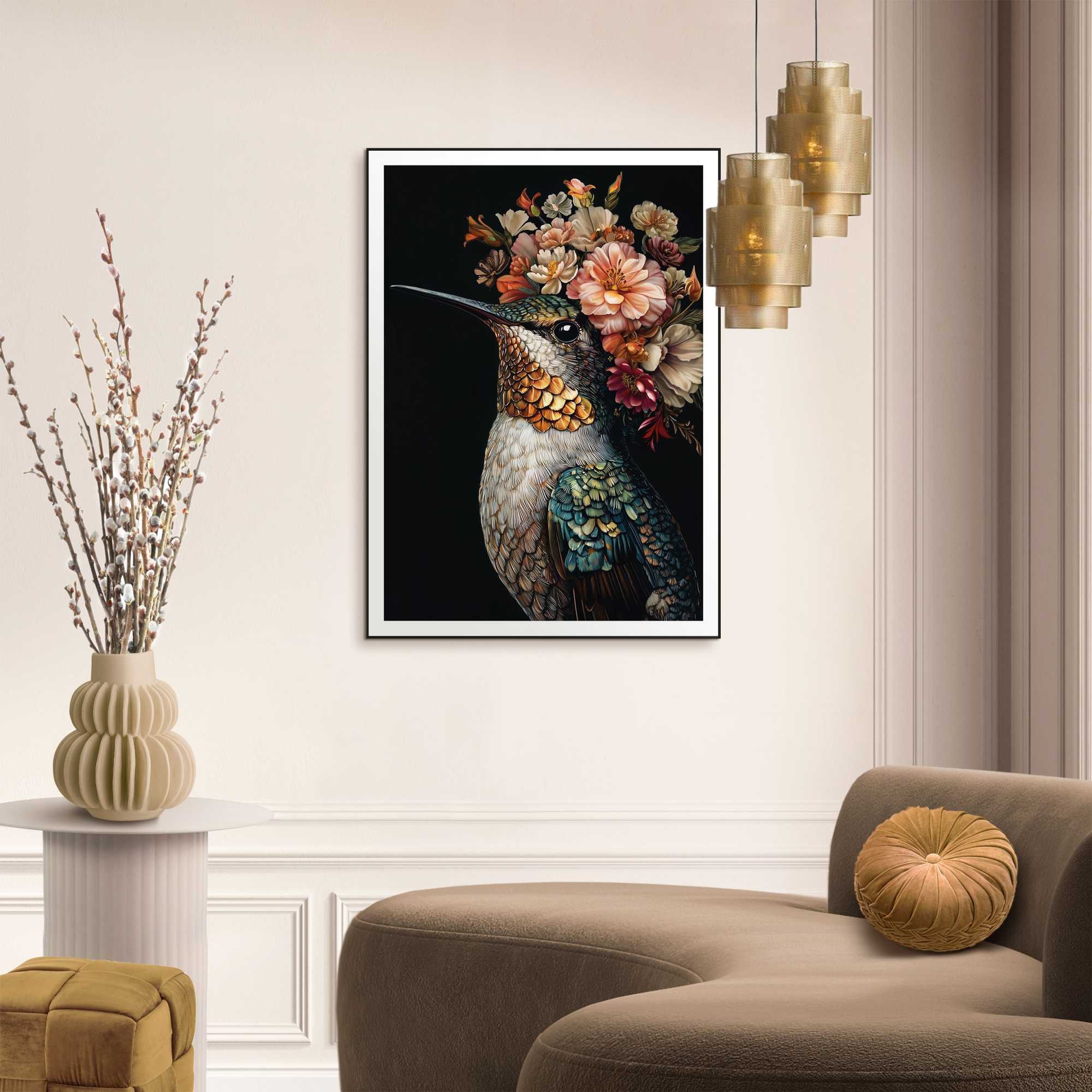 Reinders Poster "Lovely Hummingbird", Wohnzimmer - Kolibri - Blumen - Mehrf günstig online kaufen