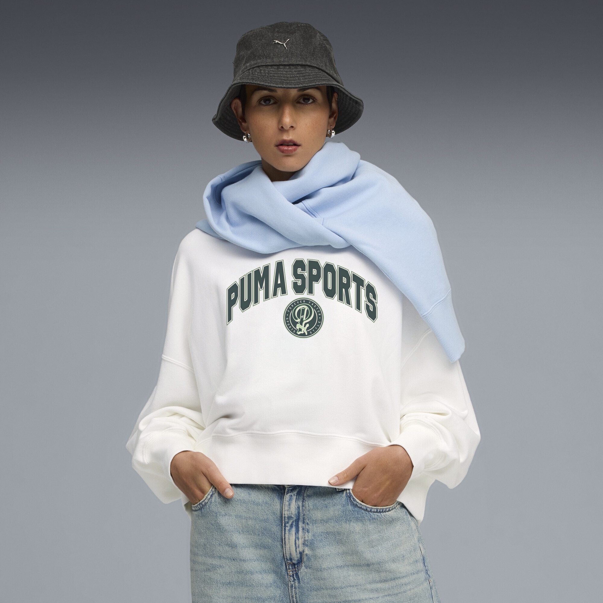 PUMA Sweatshirt "Wardrobe Essentials Sports Legacy Oversized Graphic Crew" günstig online kaufen