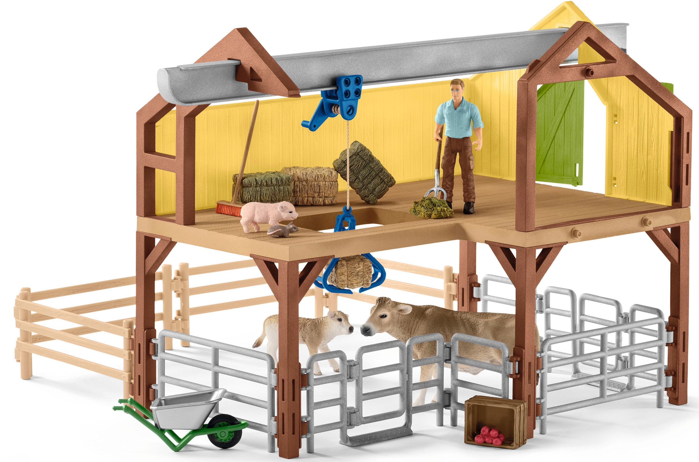 Schleich® Spielwelt »FARM WORLD, Bauernhaus mit Stall und Tieren (42407)«