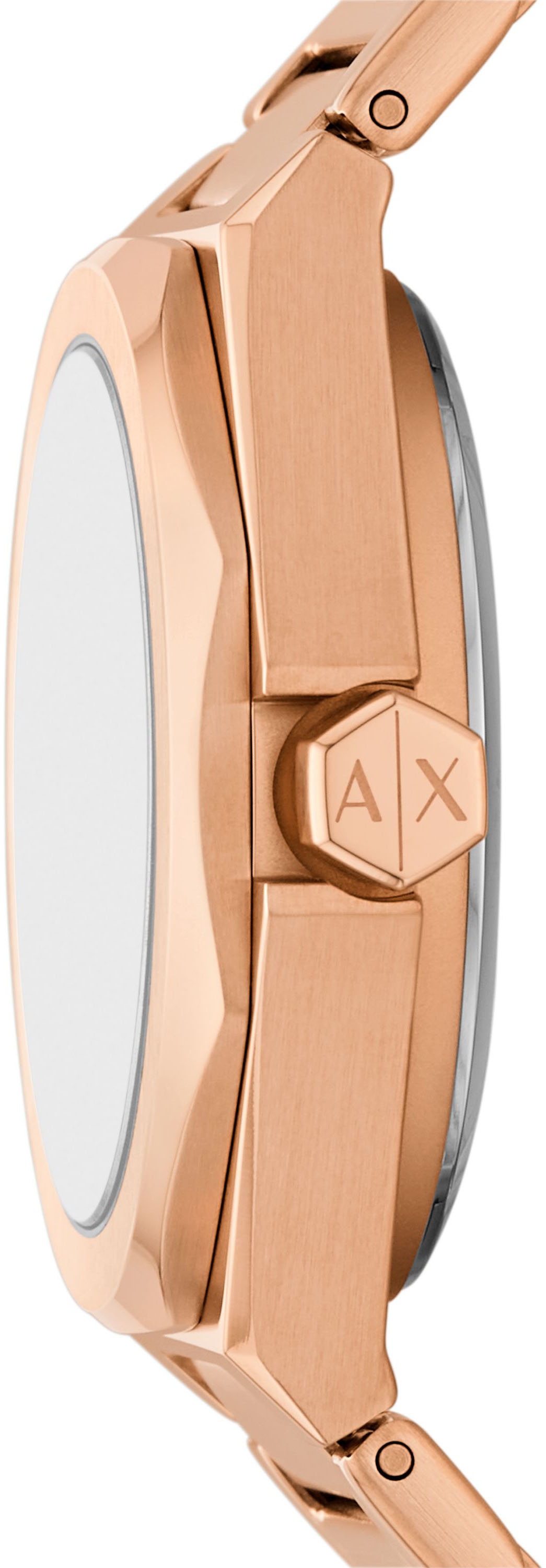 ARMANI EXCHANGE Automatikuhr, Armbanduhr, Damenuhr, Mechanische Uhr, Edelstahlarmband, analog