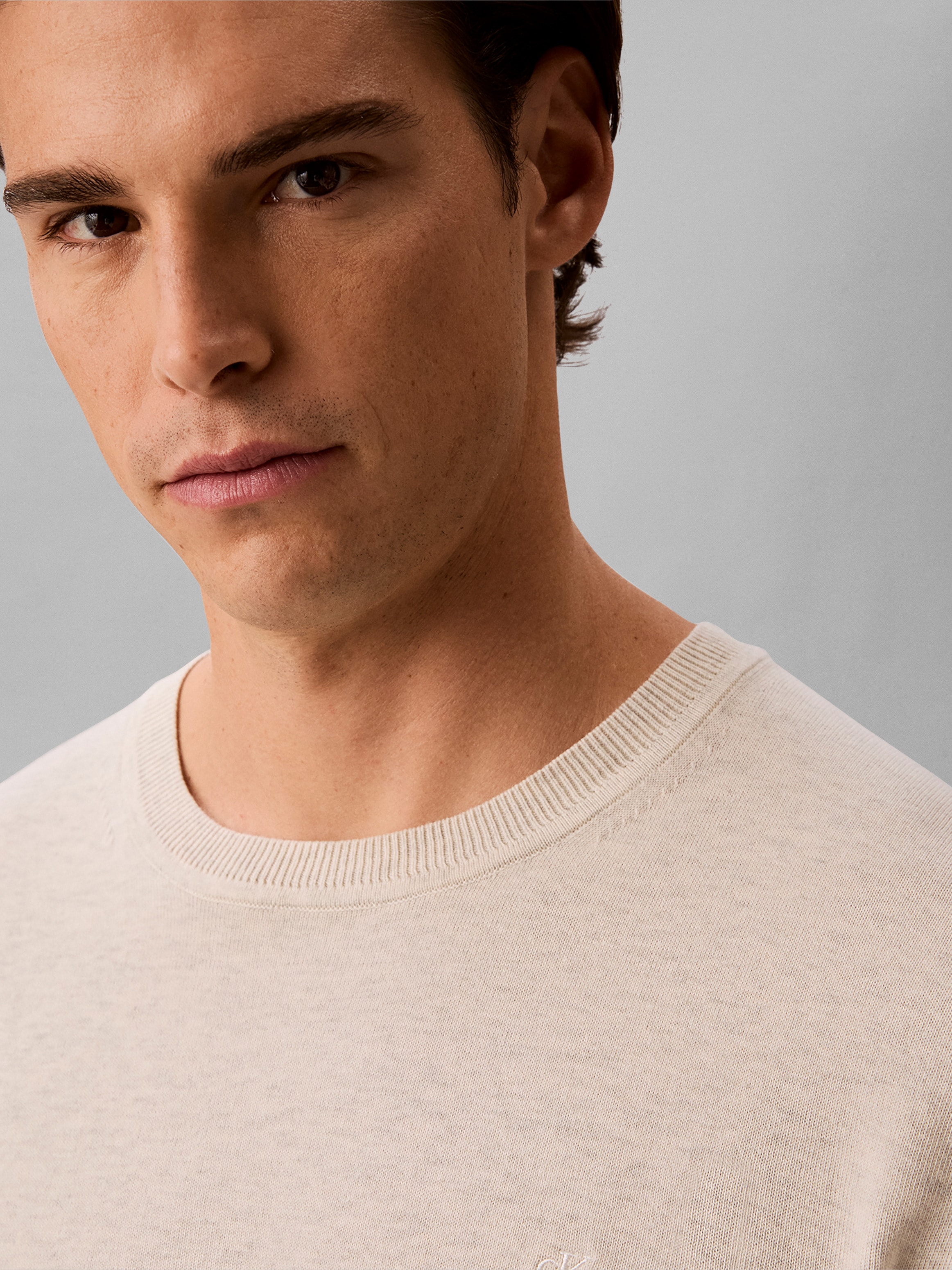 Calvin Klein Strickpullover »LS SUPIMA COTTON CREW 14GG« Mit Rundhalsausschnitt