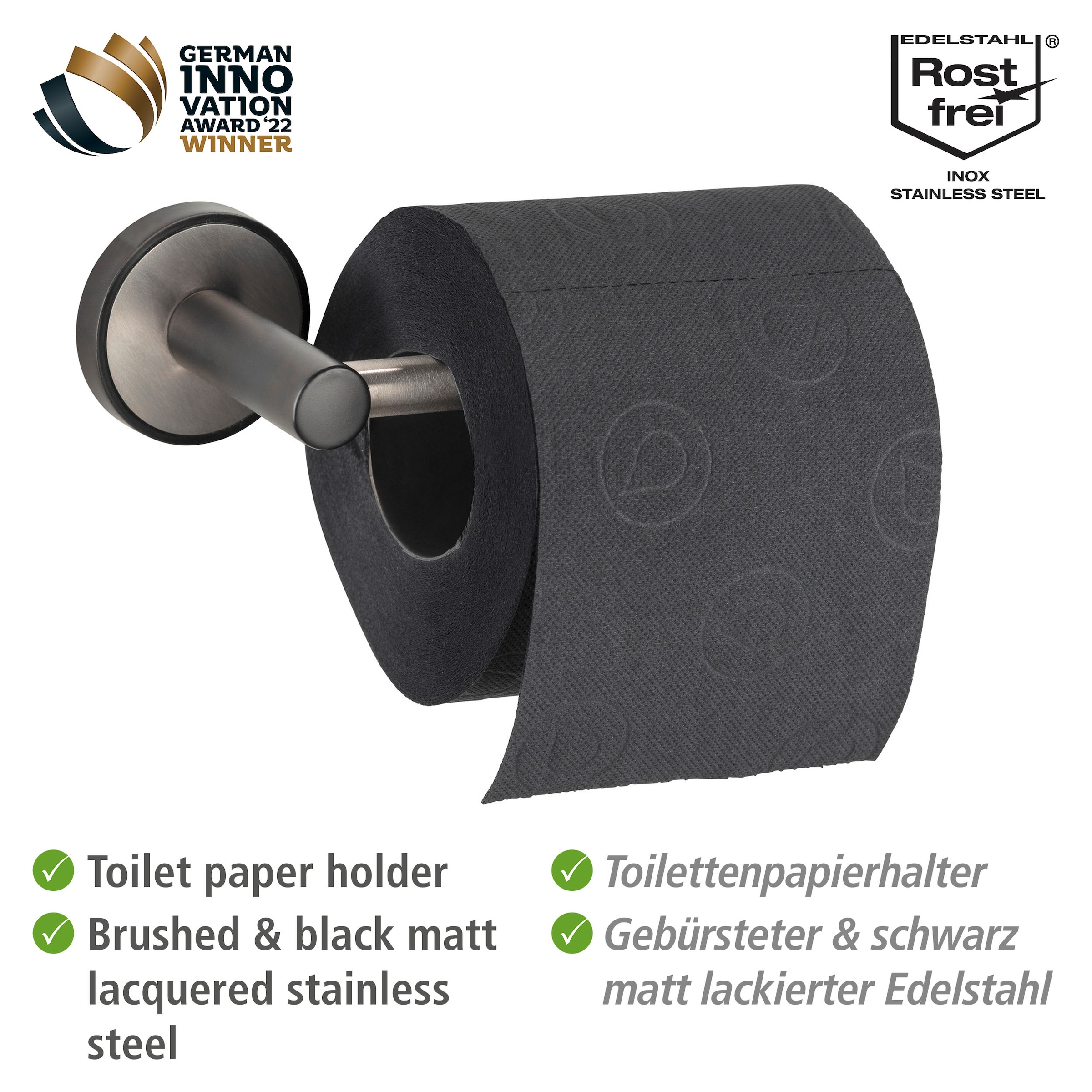 WENKO Toilettenpapierhalter »UV-Loc® Udine«, Befestigen ohne Bohren