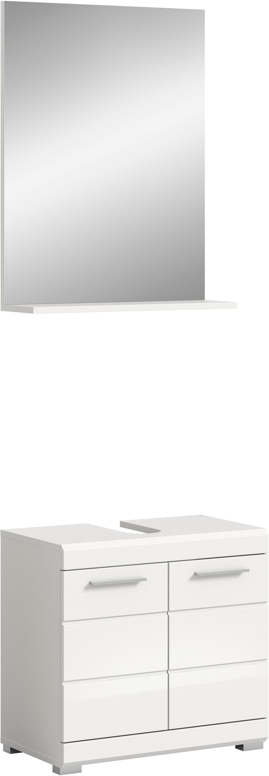welltime Badmöbel-Set »Siena, 2 teilig, bestehend aus: Waschbeckenunterschrank, Spiegel« Set, TOPSELLER!, 2 Stk. tlg.