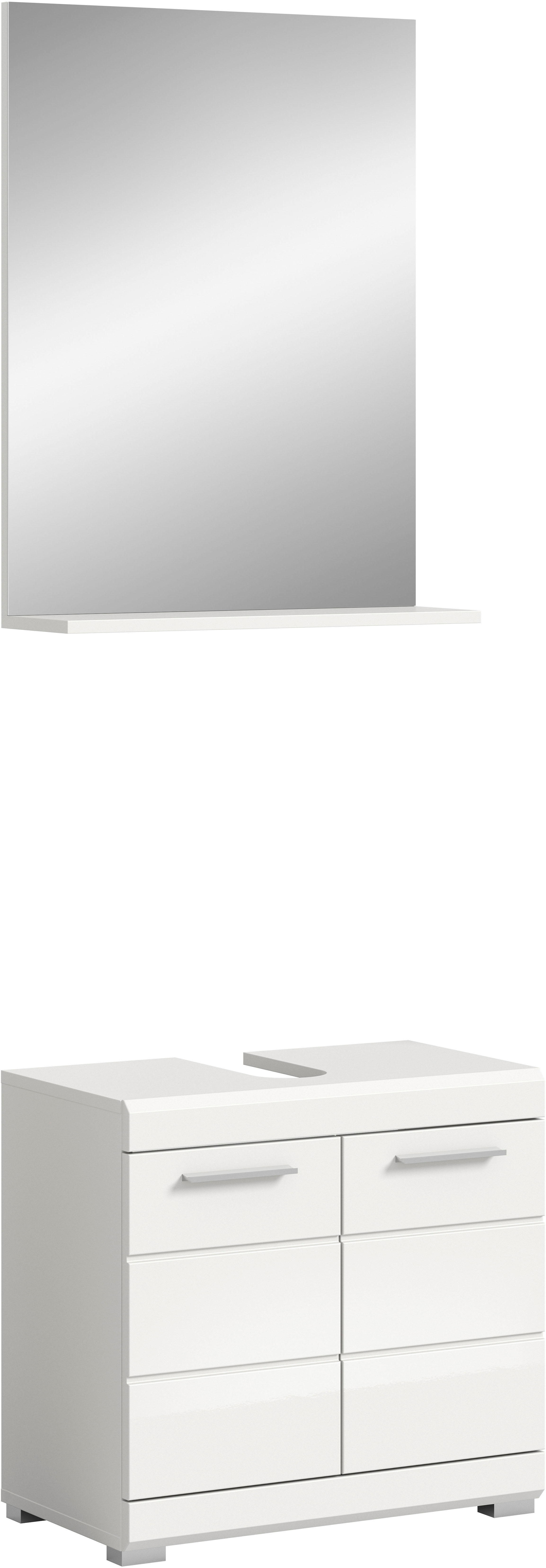 welltime "Siena, 2 teilig, bestehend aus: Waschbeckenunterschrank, Spiegel" Set, TOPSELLER, 2 Stk. tlg.