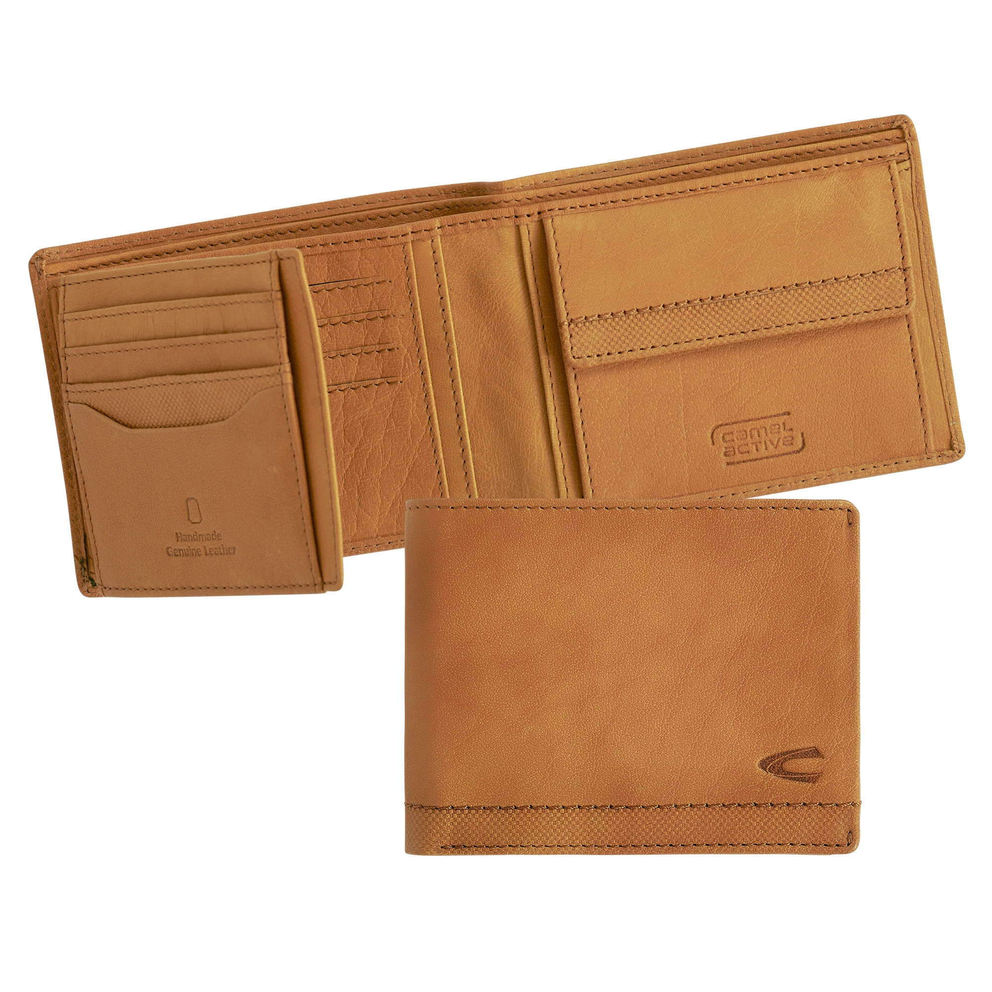 camel active Geldbörse »Nimbus« weich genarbtes Leder mit leicht abgesetzten Ziernähten, RFID Schutz