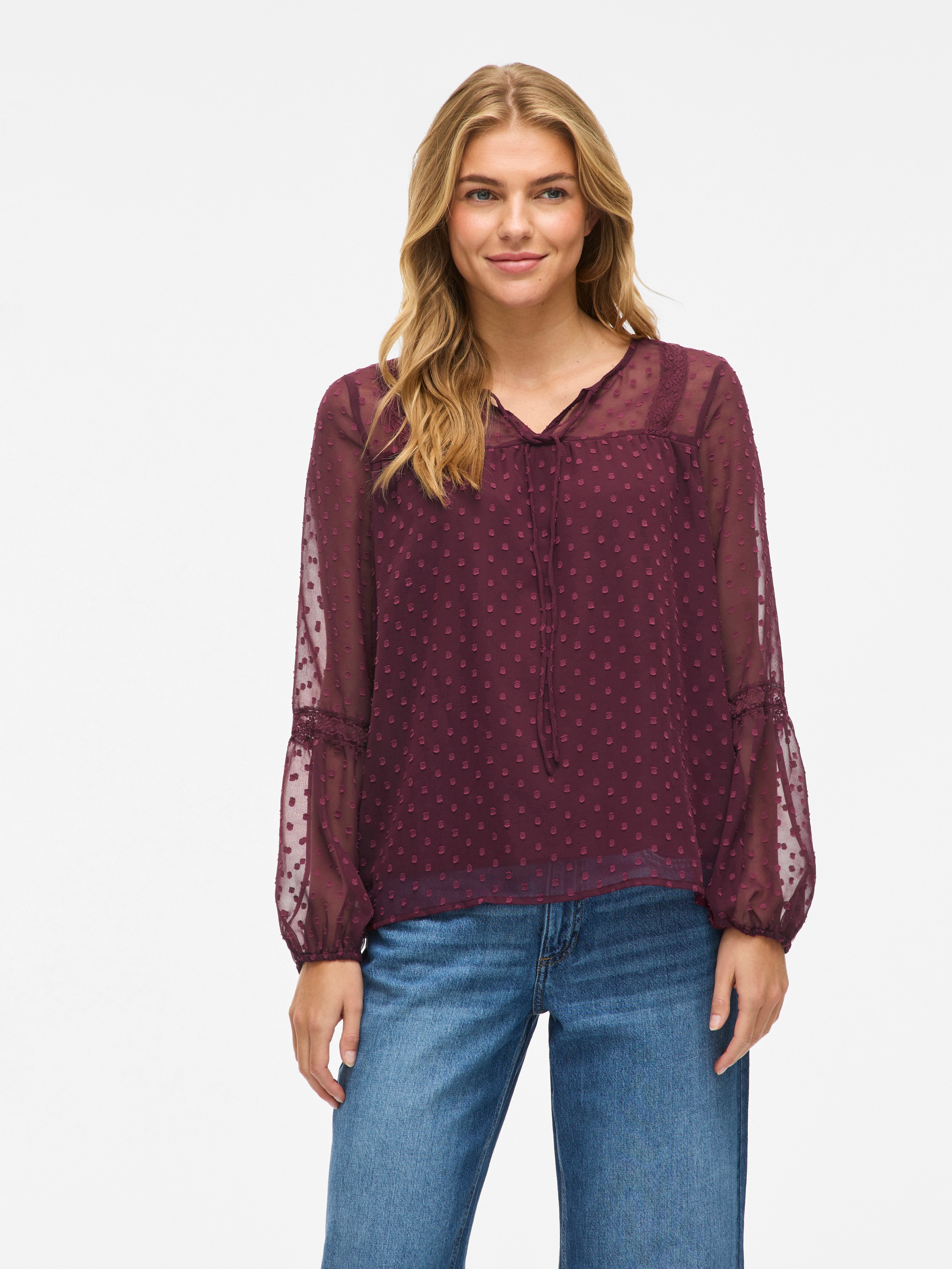 Vila Blusenshirt "VIEDEE L/S TOP - NOOS" günstig online kaufen