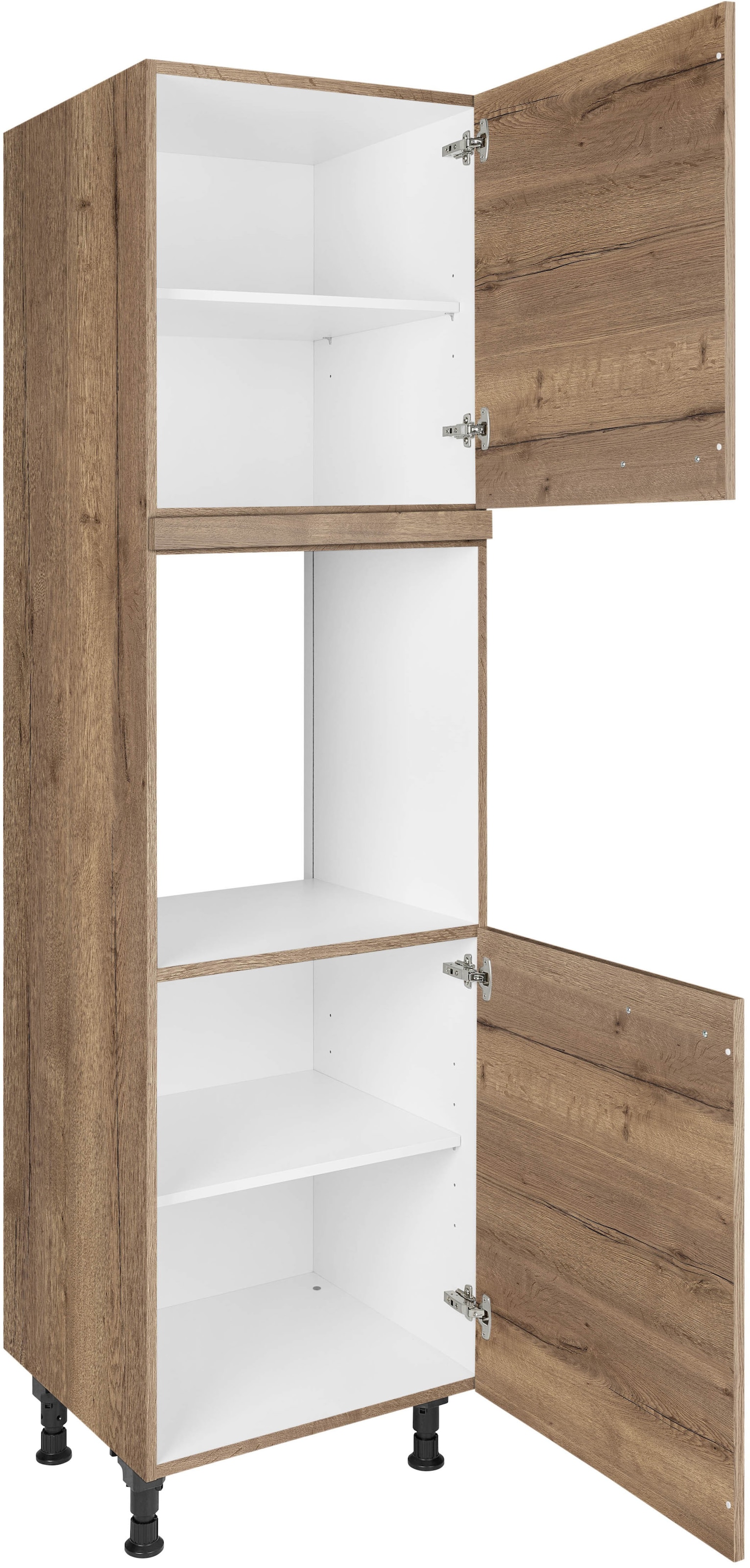 nobilia® Herdumbauschrank »"Structura", Ausrichtung wählbar, mit zwei zusätzlichen Türen,«, vormontiert, Breite/Höhe: 60/167,8 cm