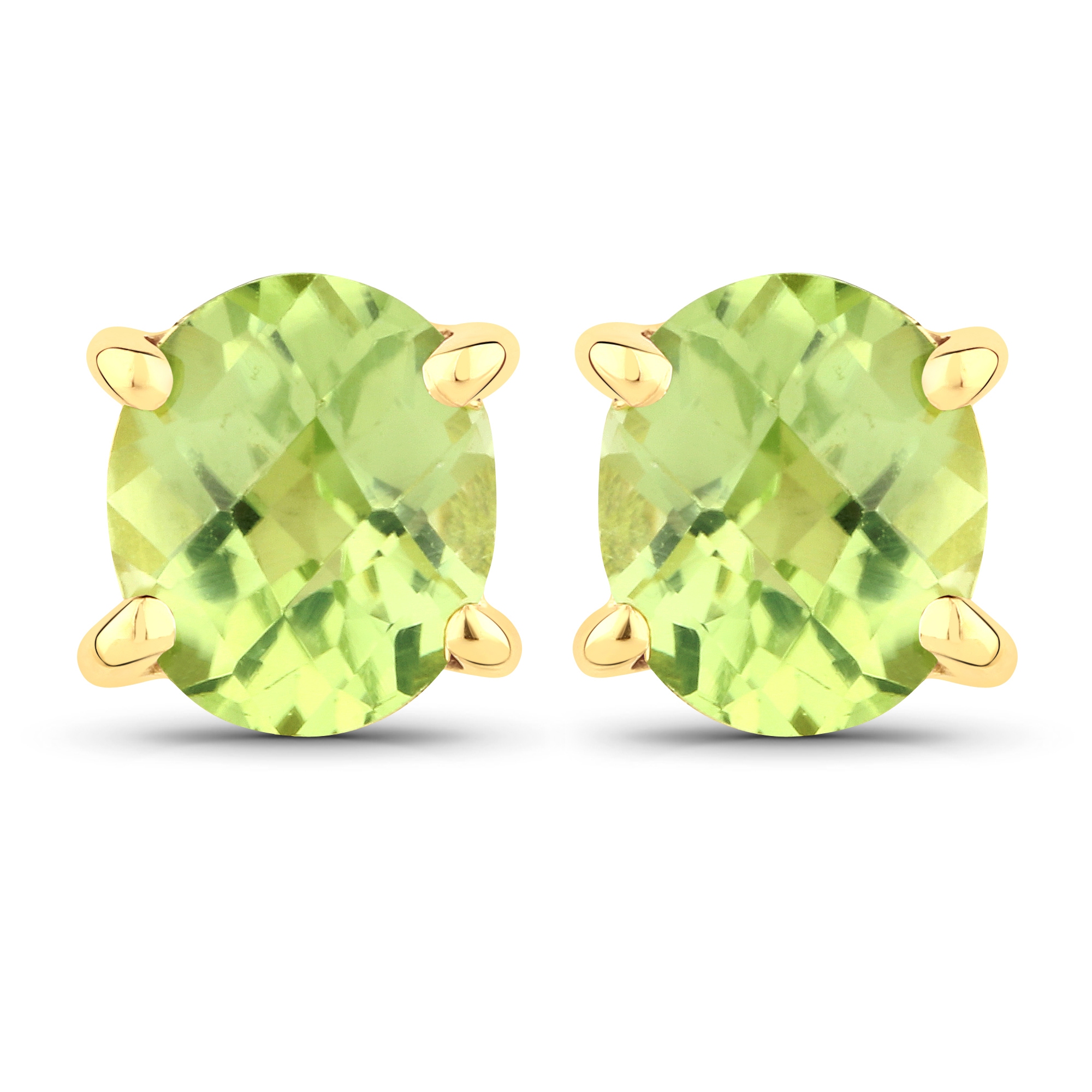 Vira Jewels Paar Ohrstecker »925-Sterling Silber vergoldet Glänzend Peridot grün«
