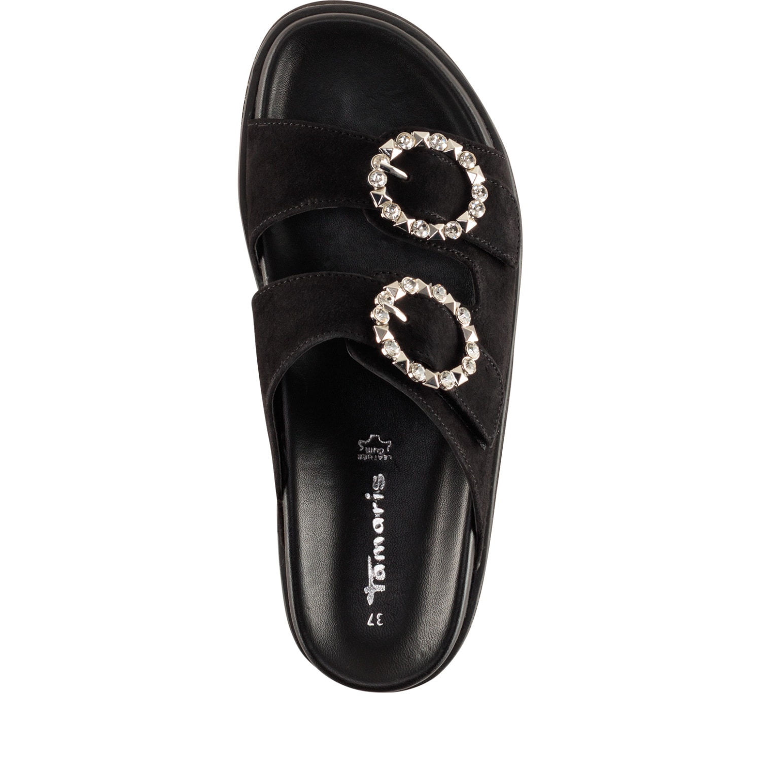 Tamaris Pantolette  Sommerschuh mit schmuckbesetzten, verstellbaren Schnallen