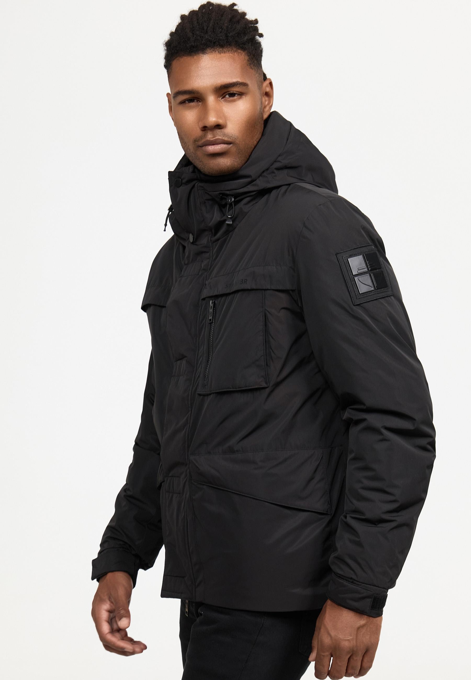 Stone Harbour Winterjacke »Yorchii XX«, mit Kapuze, Herren Outdoorjacke mit Fleece-Innenfutter
