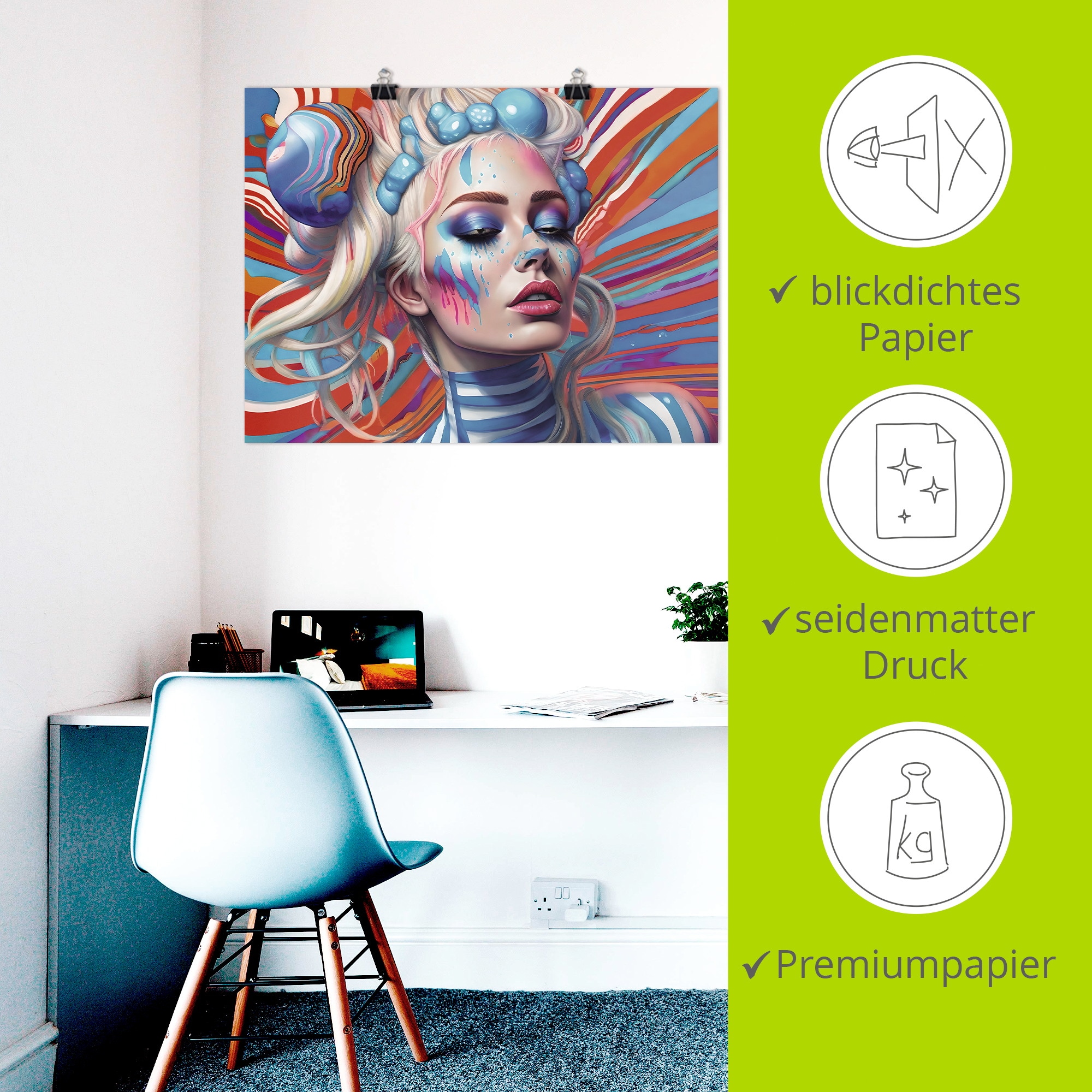 Artland Wandbild »Psychedelisch blond II« Bilder von Frauen 1 Stk. tlg. als Alubild, Leinwandbild, Poster, Wandaufkleber in verschied. Größen