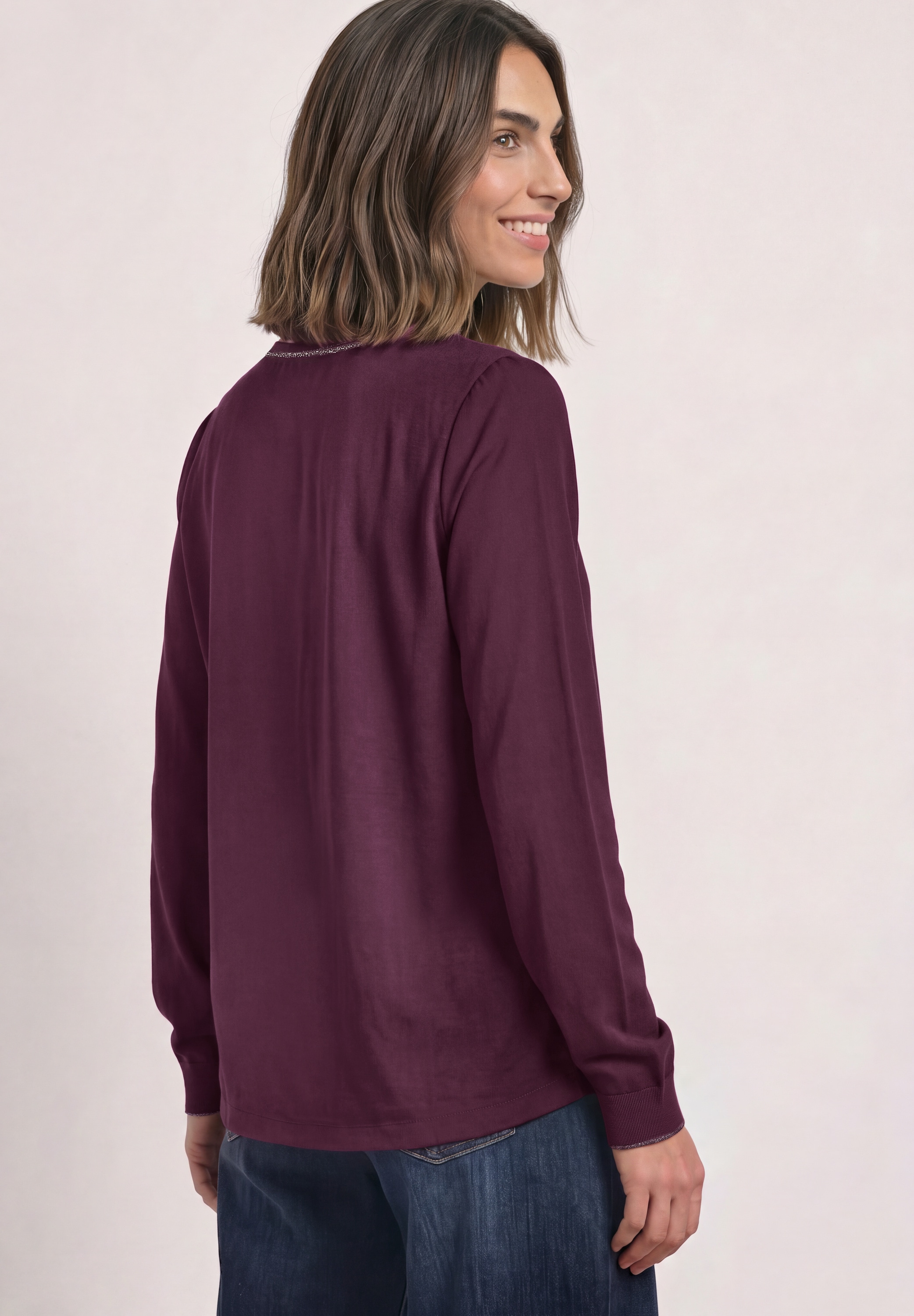 STREET ONE Langarmshirt mit U-Boot-Ausschnitt